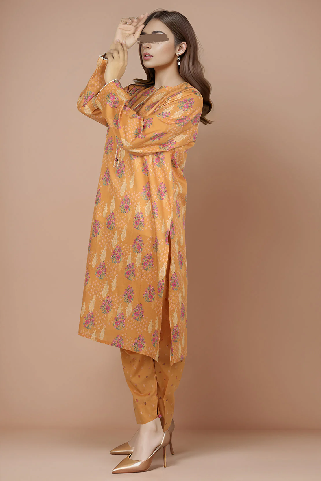 Unstitched Printed Cambric Shirt - Image 3
