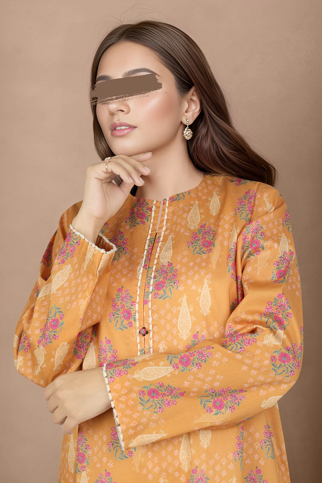 Unstitched Printed Cambric Shirt - Image 4