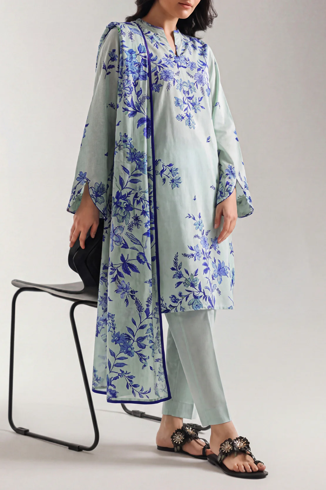 Unstitched Printed Corduroy 3 Piece