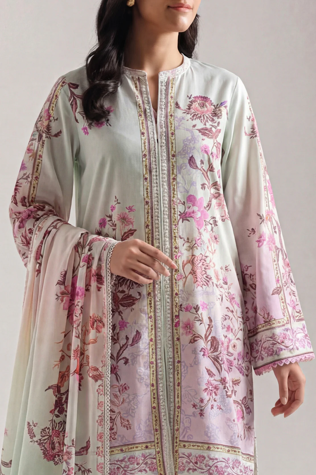 Unstitched Printed Corduroy 3 Piece - Image 2