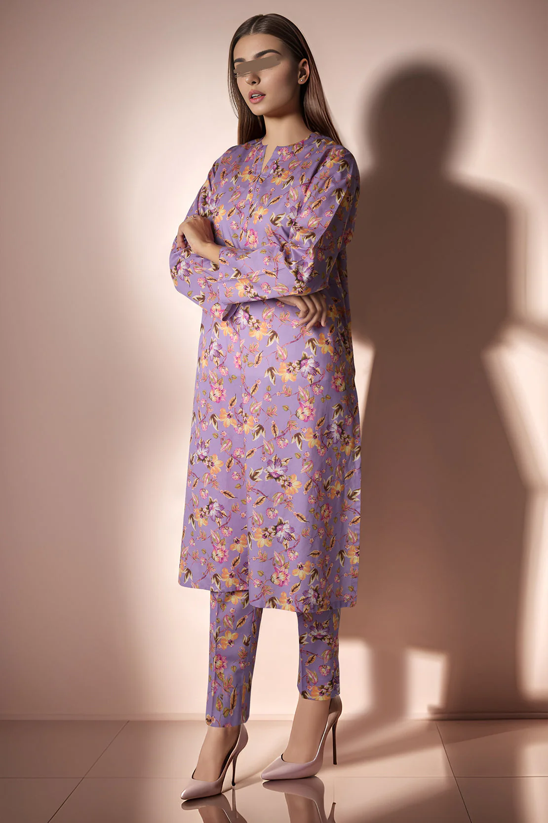 Unstitched Printed Cotton Dobby 2 Piece (Shirt/trouser) - Image 2