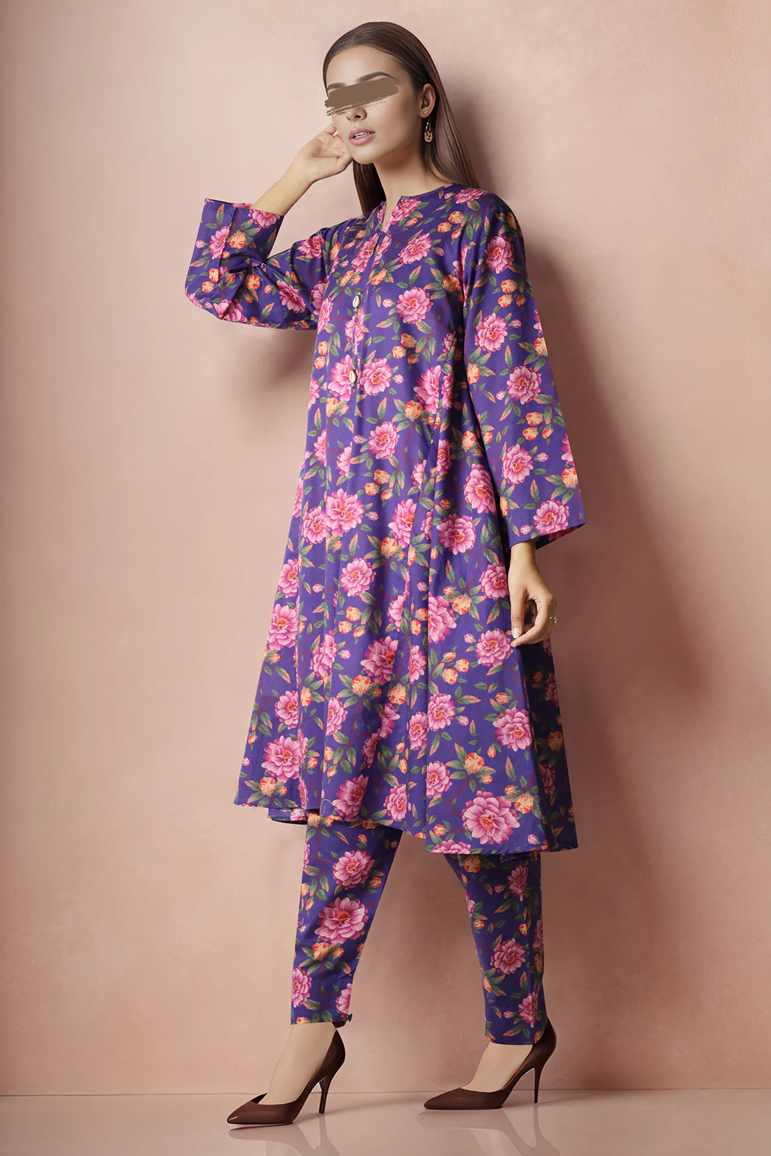 Unstitched Printed Cotton Dobby 2 Piece - Image 2