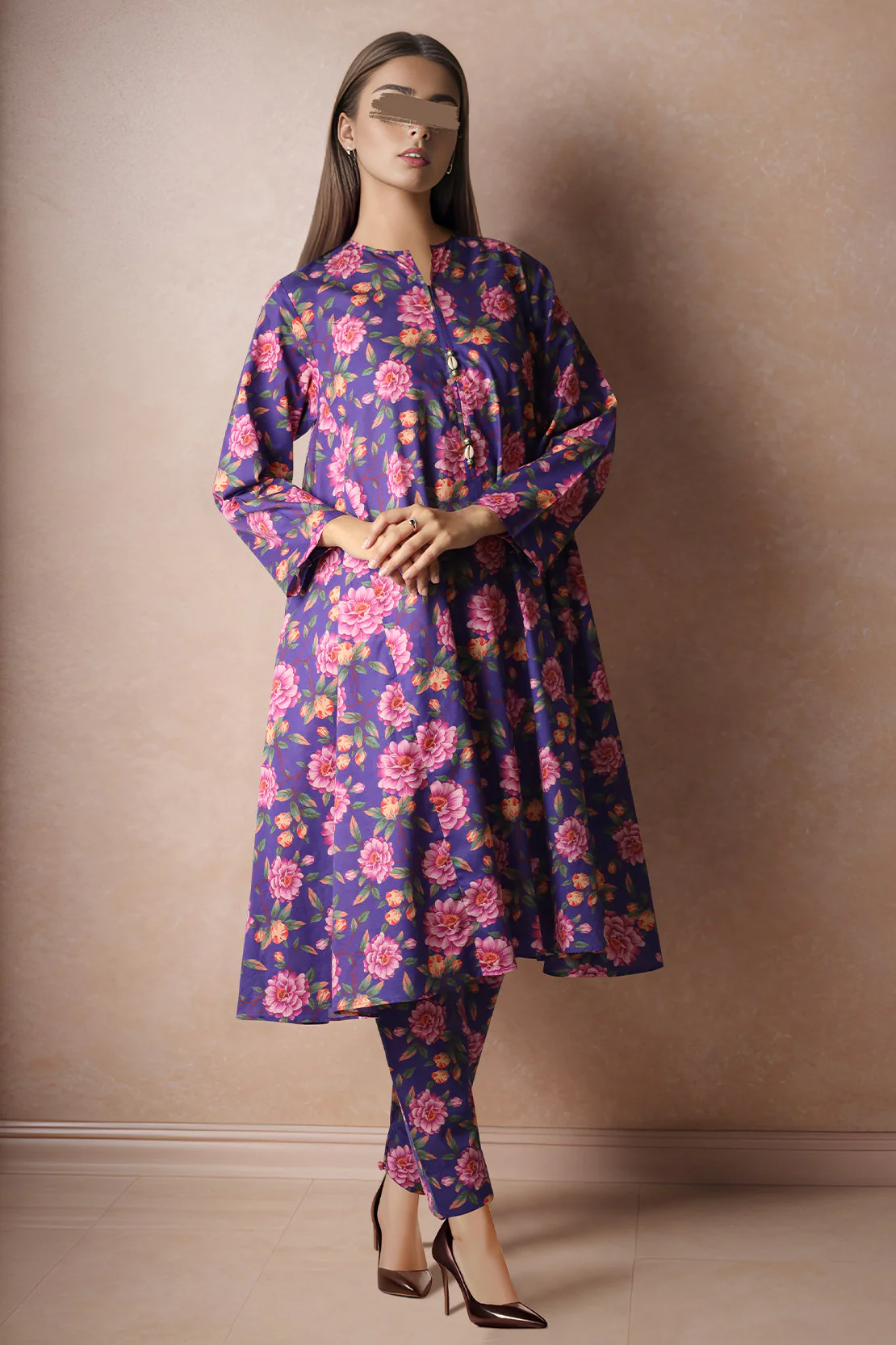 Unstitched Printed Cotton Dobby 2 Piece - Image 3