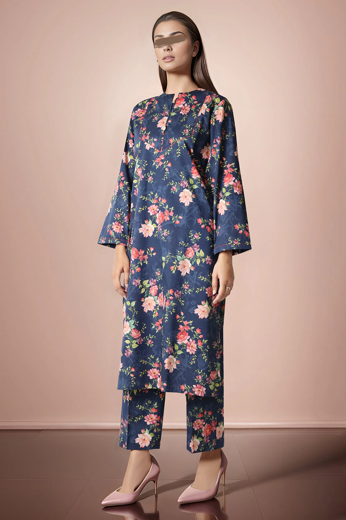 Unstitched Printed Cotton Dobby 2 Piece (Shirt/trouser)
