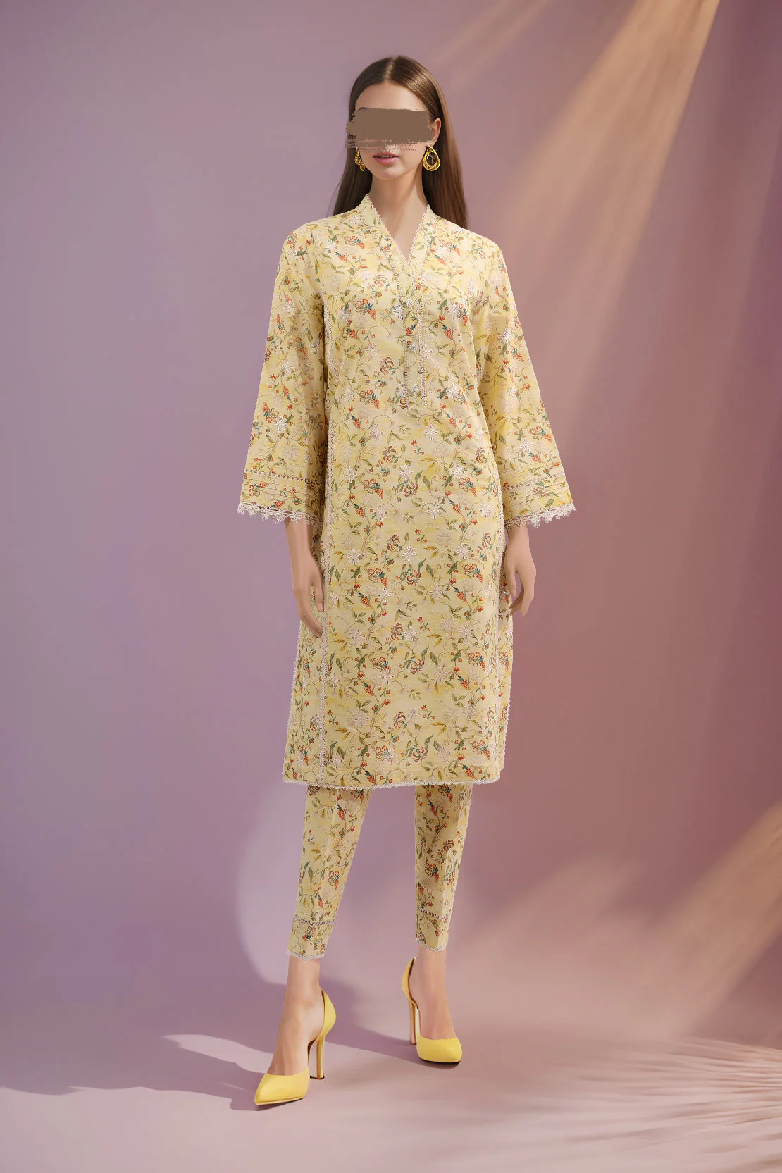 Unstitched Embroidered Cotton Filament 2 Piece (Shirt/Trouser)