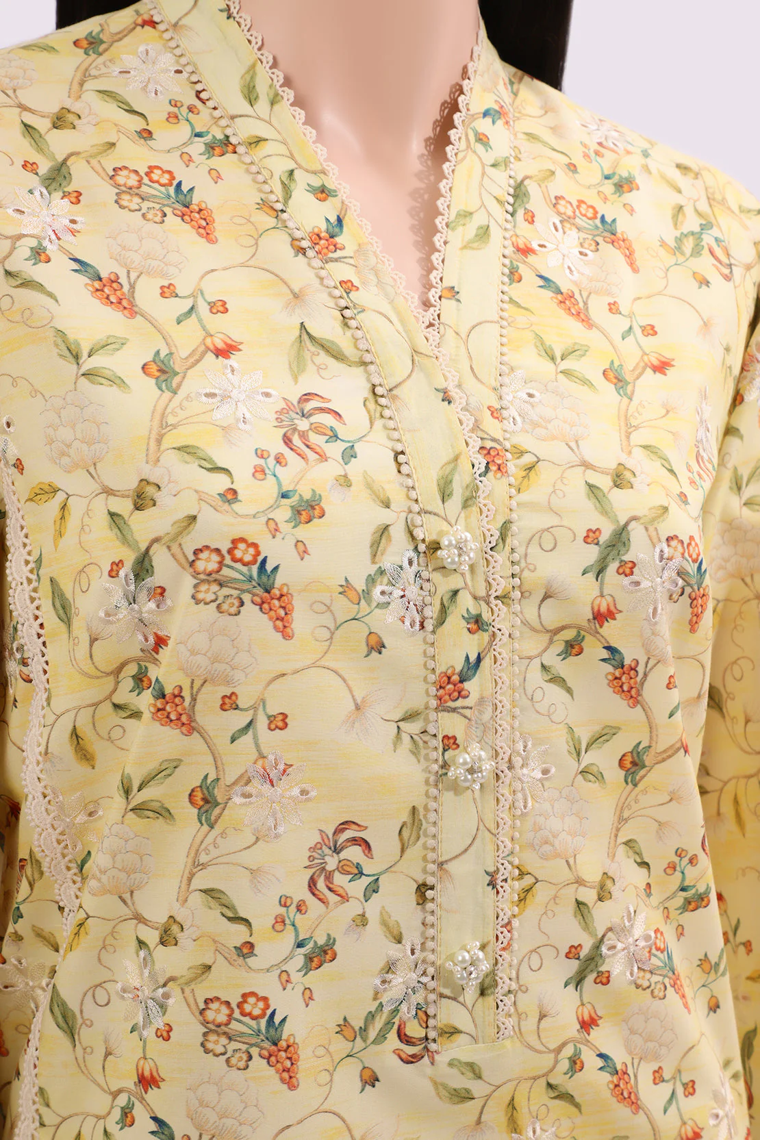 Unstitched Embroidered Cotton Filament 2 Piece (Shirt/Trouser) - Image 3