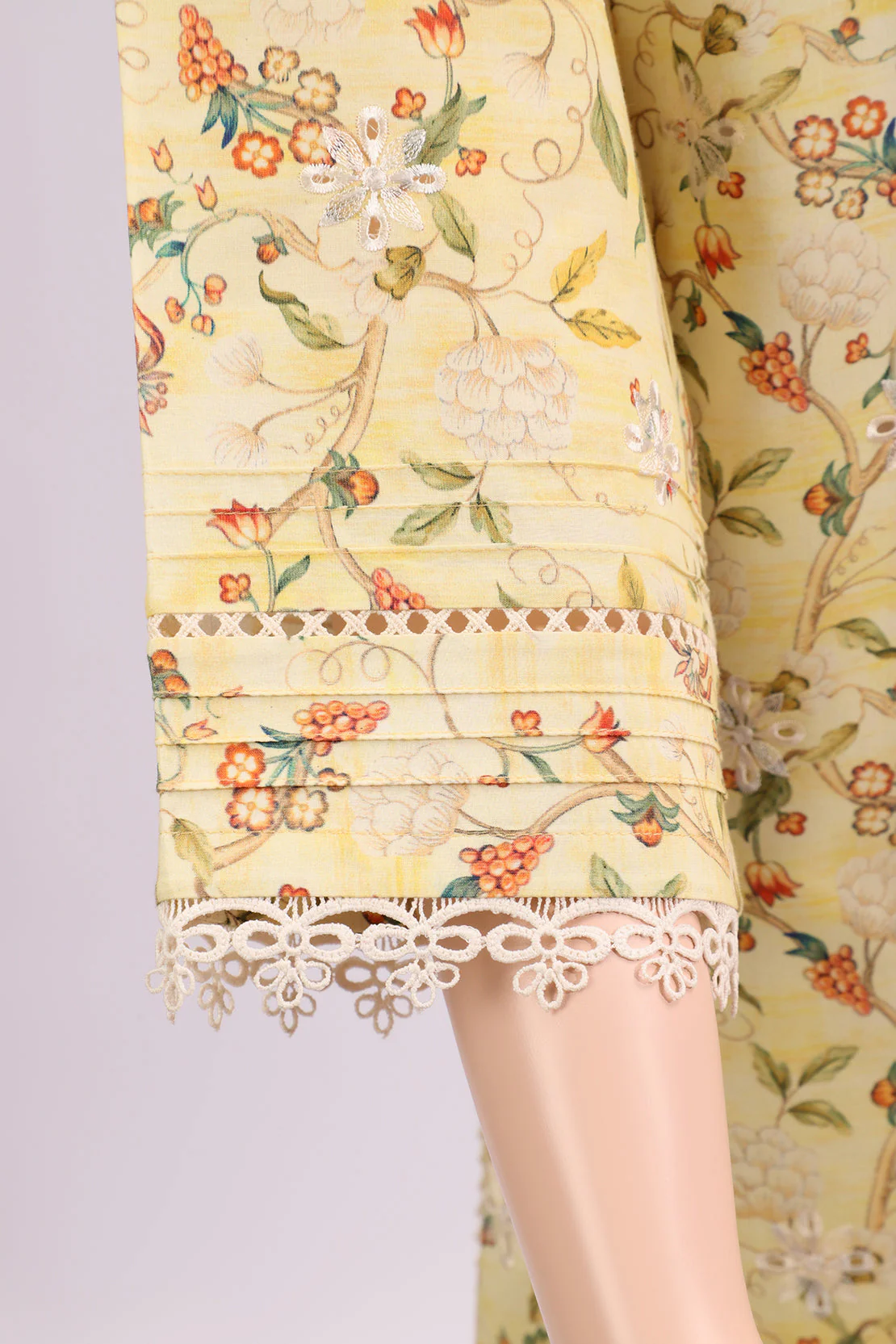 Unstitched Embroidered Cotton Filament 2 Piece (Shirt/Trouser) - Image 4