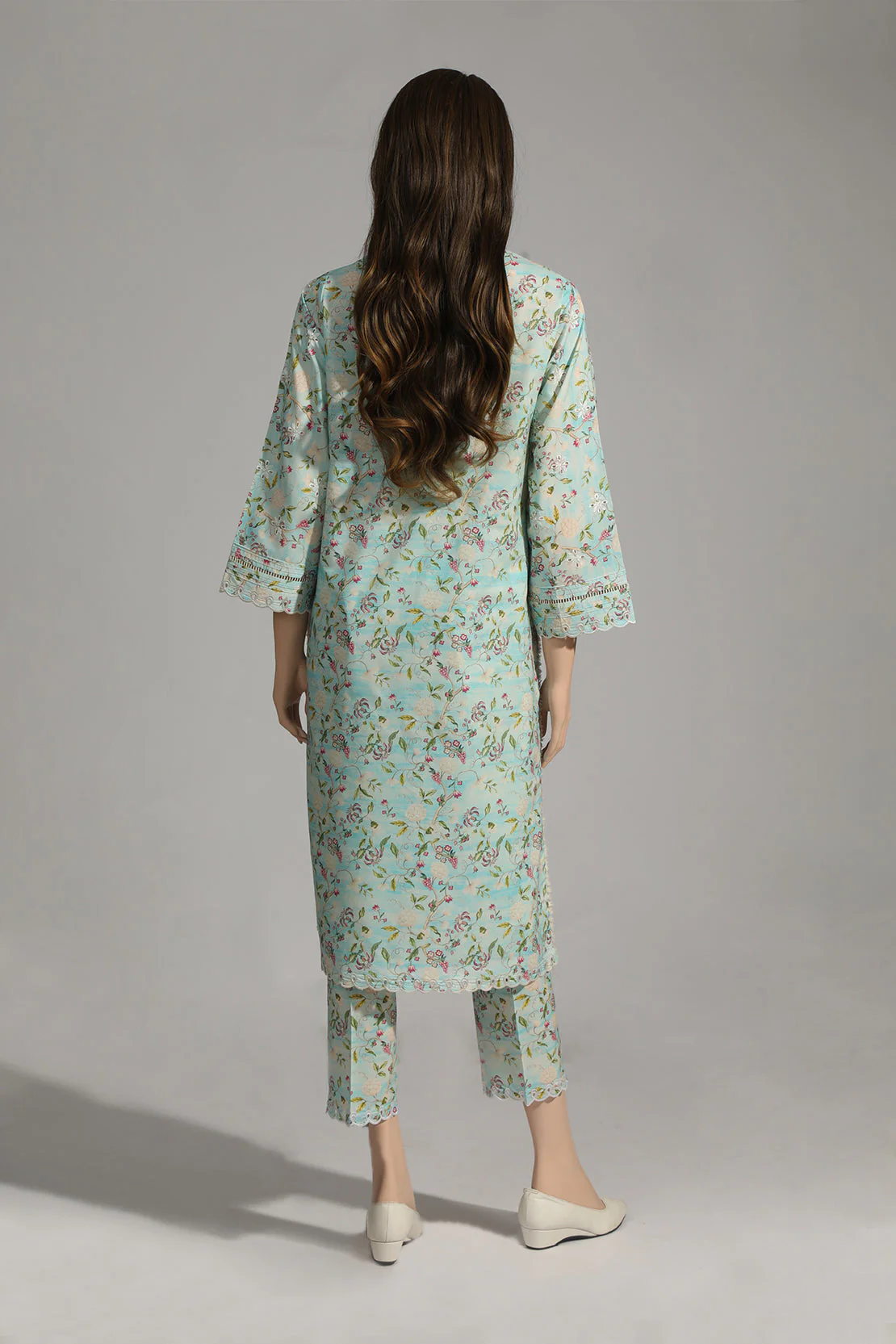Unstitched Printed Embroidered Cotton Filament 2 Piece (Shirt/Trouser) - Image 2