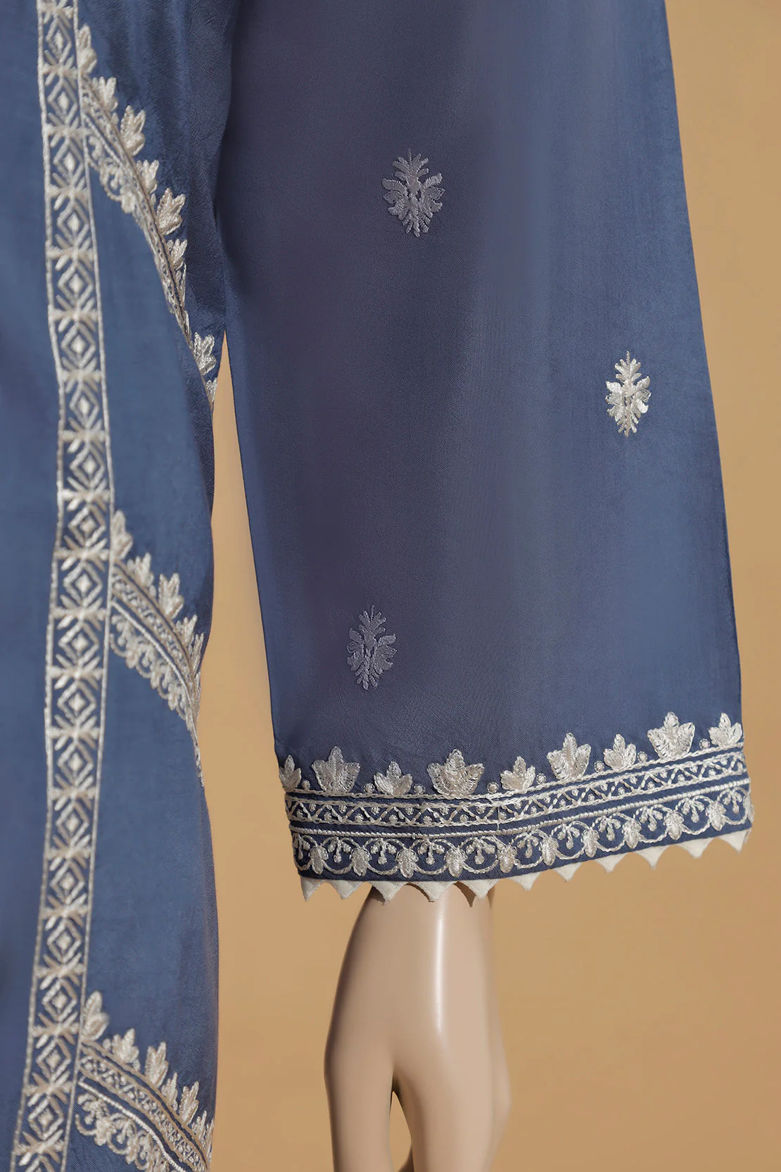 Unstitched Printed Cotton Filament Emb 2 Piece (Shirt/Trouser) - Image 4