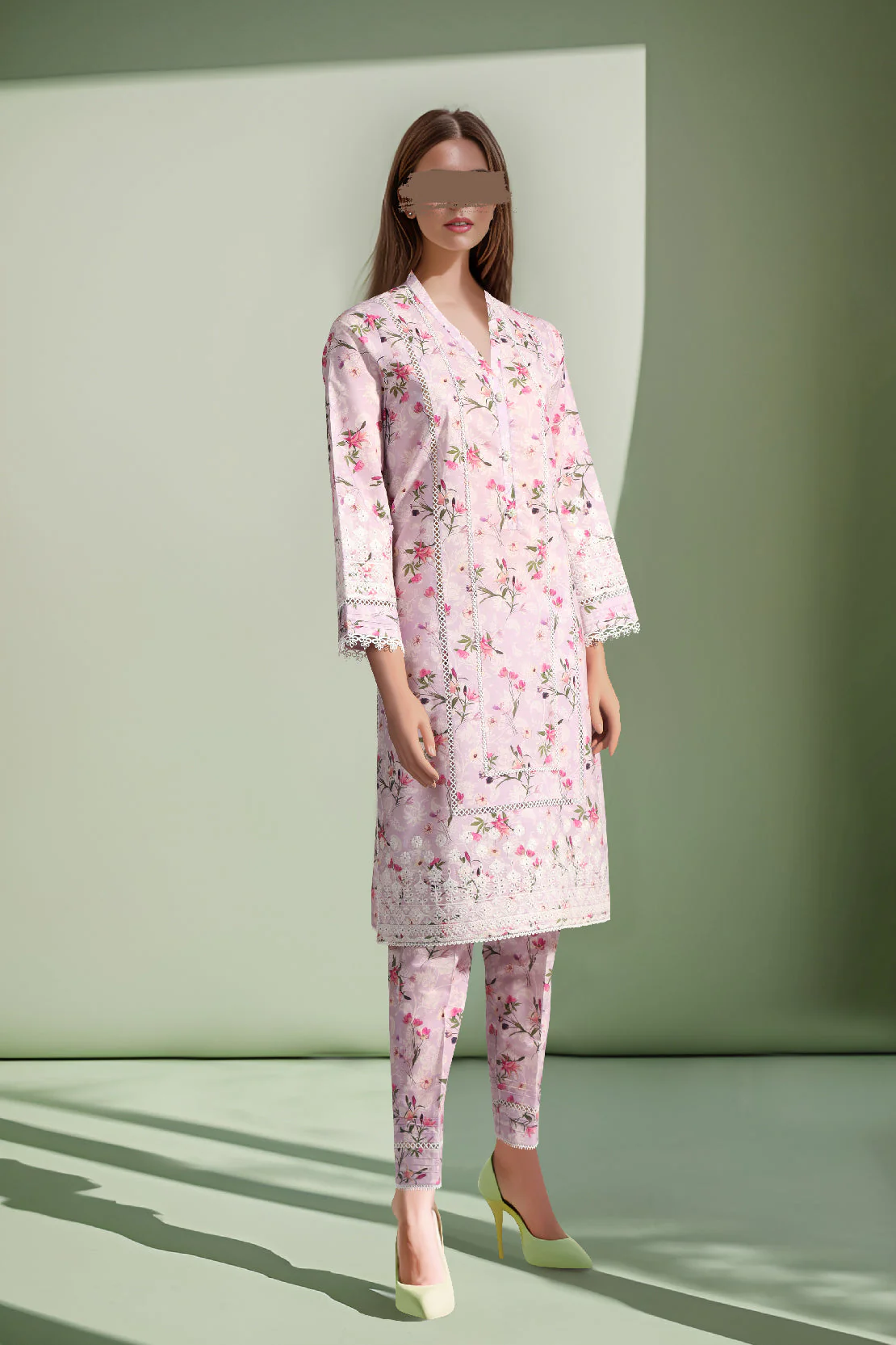 Unstitched Printed Cotton Filament Emb 2 Piece (Shirt/Trouser)