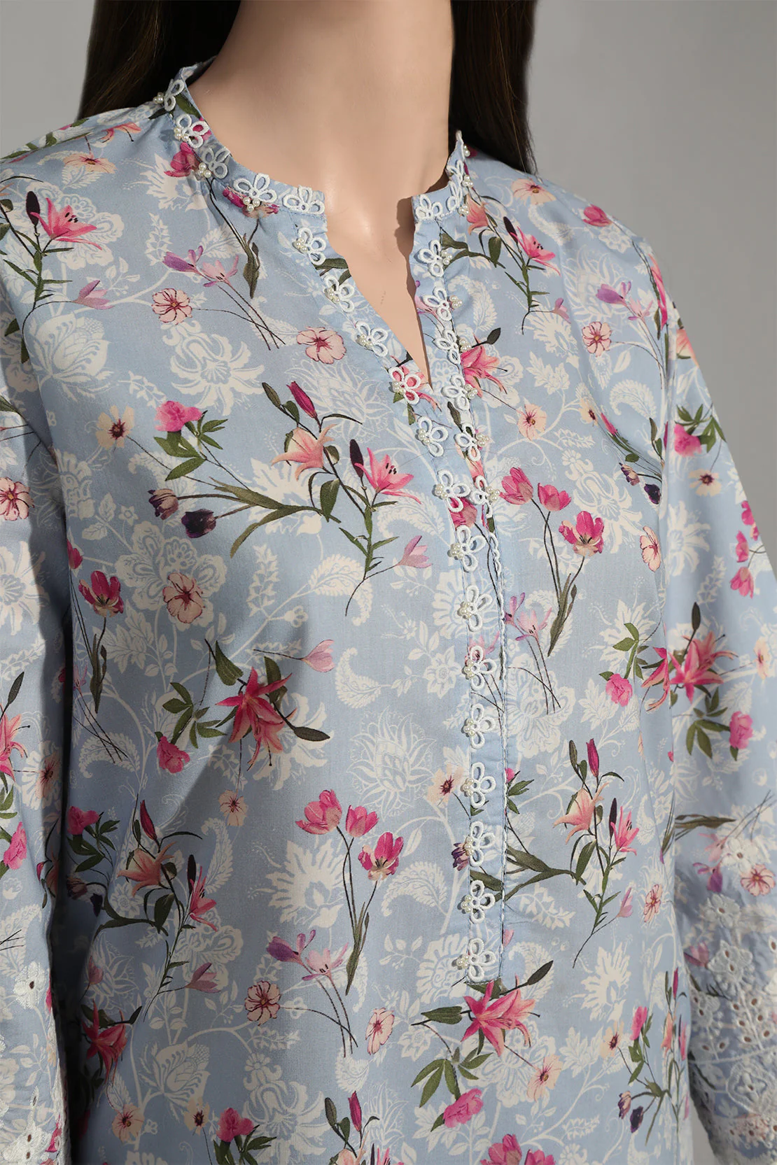 Unstitched Printed Cotton Filament Emb 2 Piece (Shirt/Trouser) - Image 3
