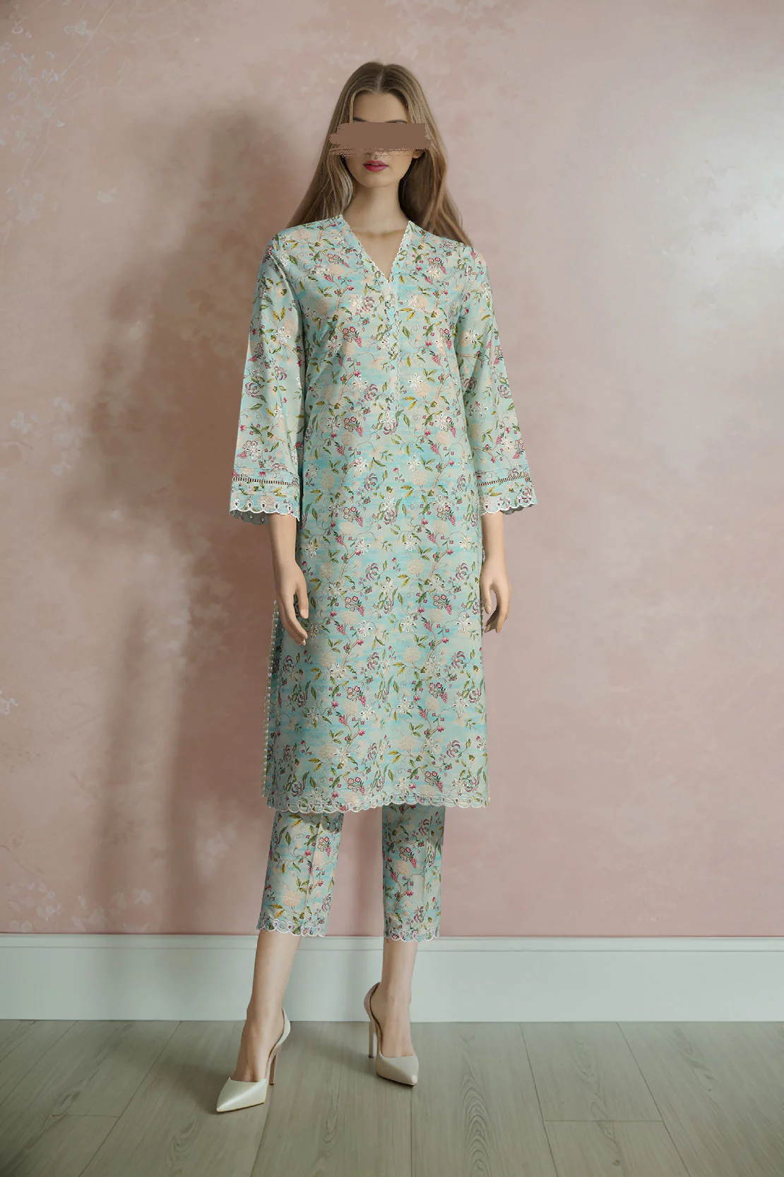 Unstitched Printed Cotton Filament Shirt - Image 2