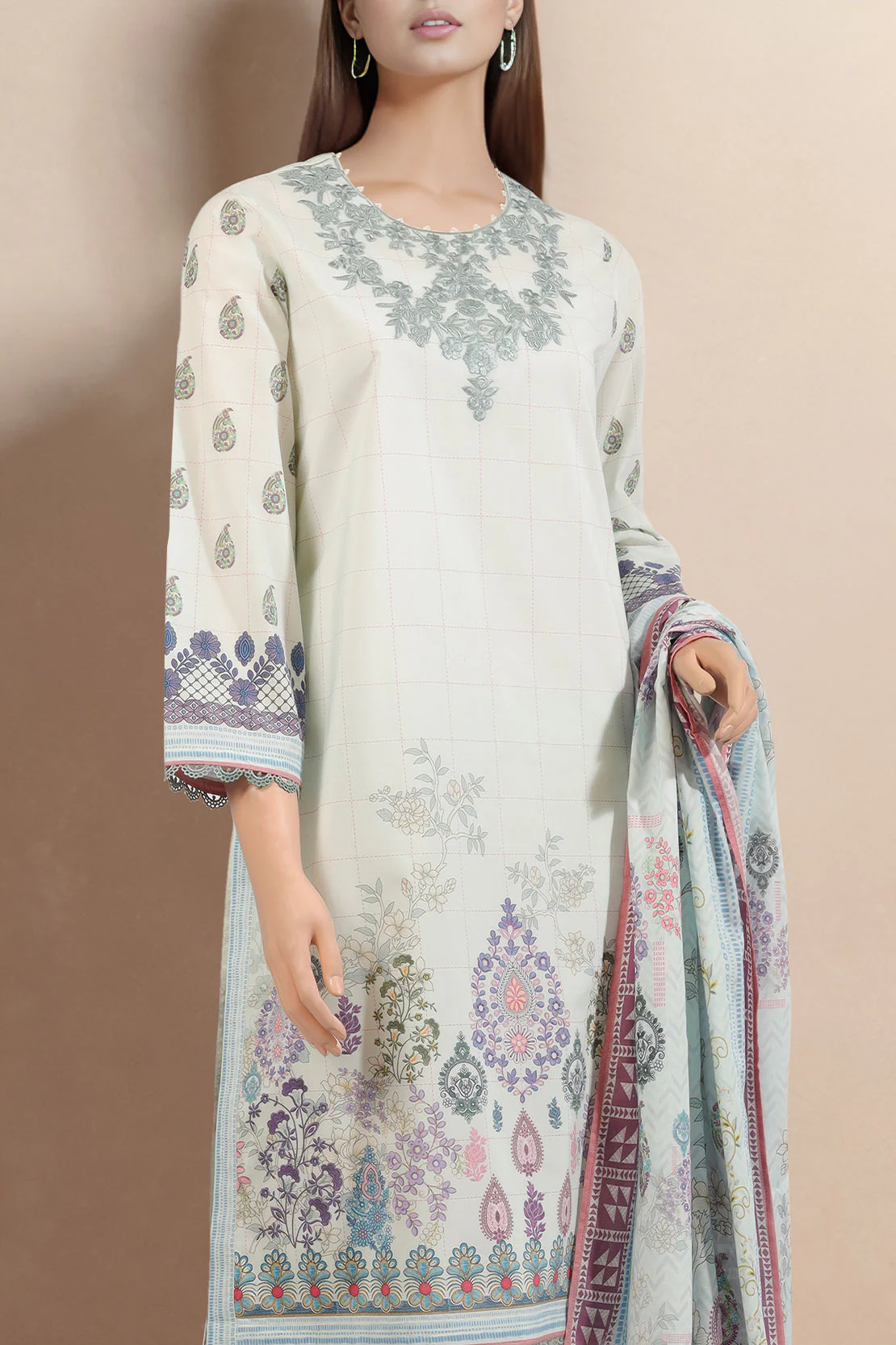 Unstitched Printed Cotton Filament Shirt