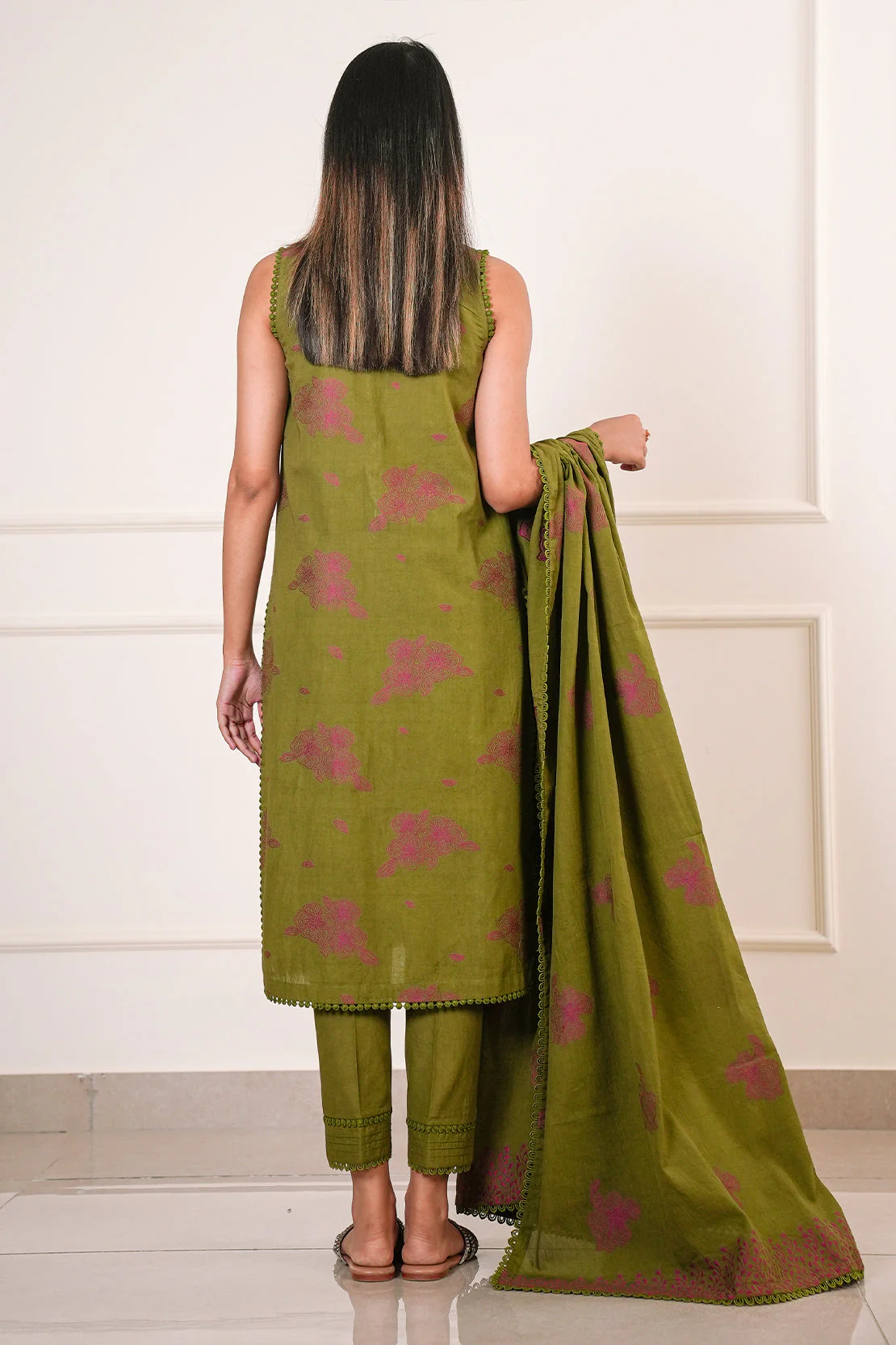 Unstitched Printed Cotton Jacquard 3 Piece - Image 7