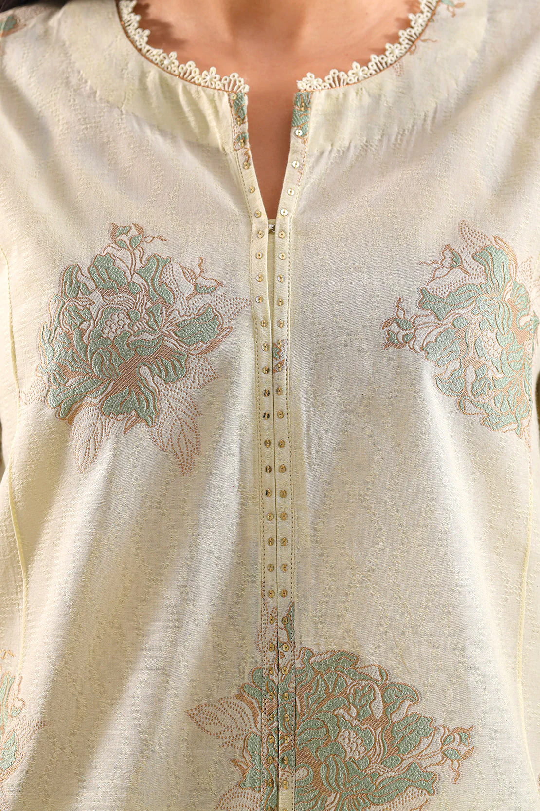 Unstitched Printed Cotton Jacquard 3 Piece - Image 4
