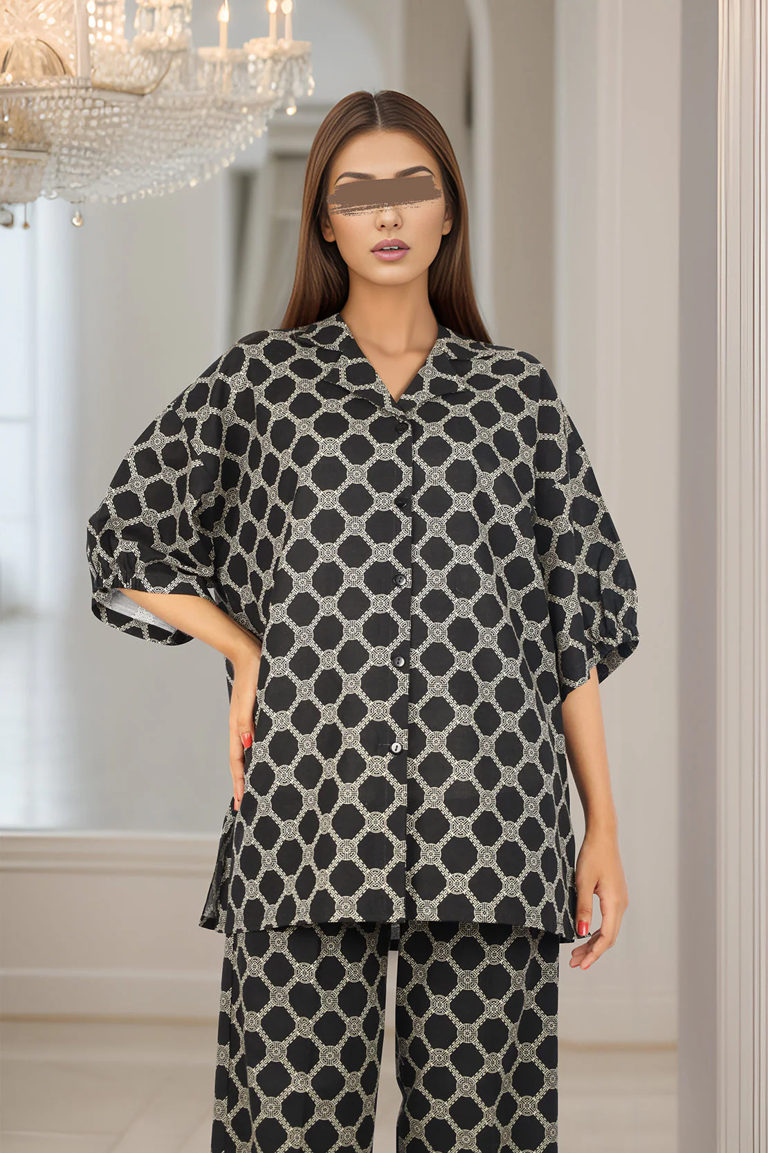 Unstitched Printed Cotton Khaddar 2 Piece (Shirt/Trouser)