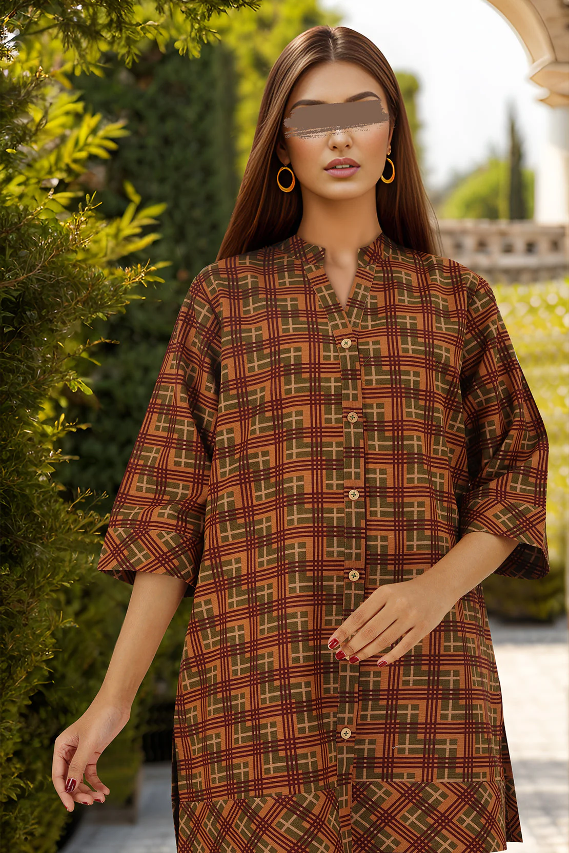 Unstitched Printed Cotton Khaddar 2 Piece (Shirt/Trouser) - Image 3