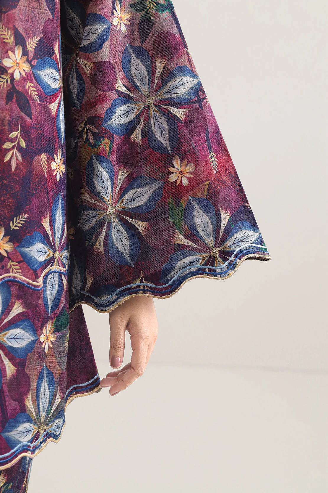 Unstitched Printed Cotton Khaddar 2 Piece (Shirt/Trouser) - Image 5