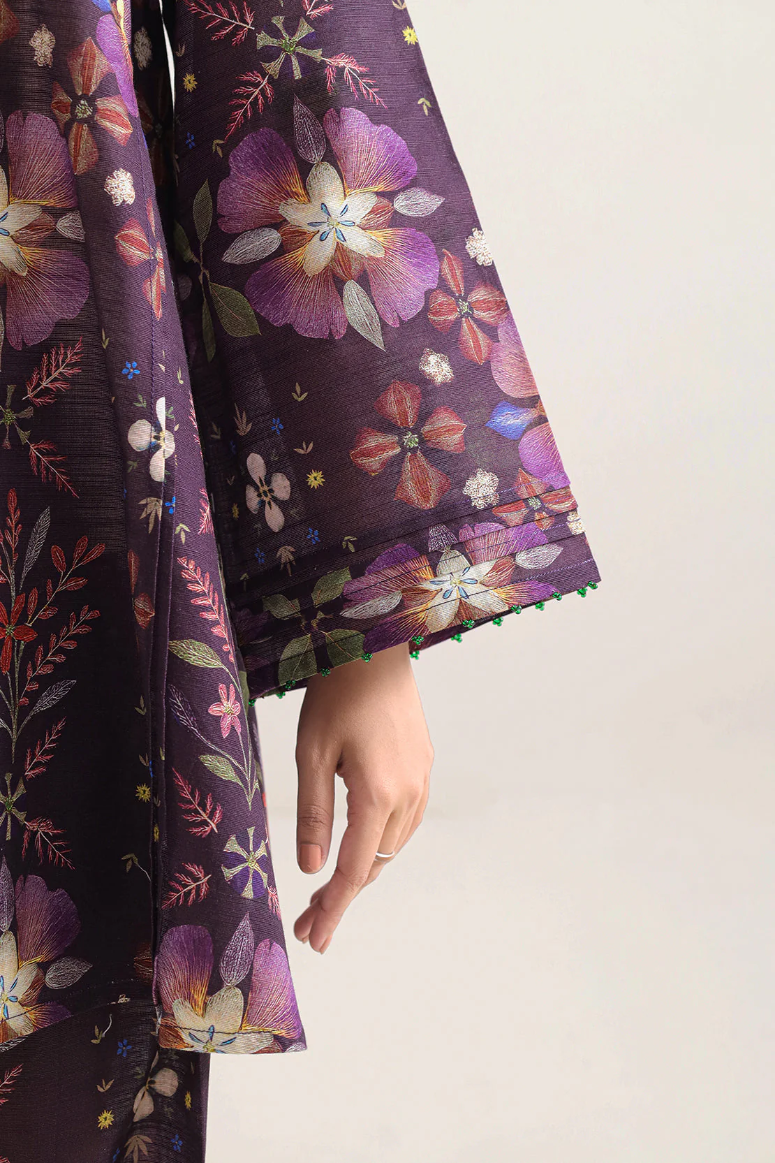 Unstitched Printed Cotton Khaddar 2 Piece (Shirt/Trouser) - Image 4