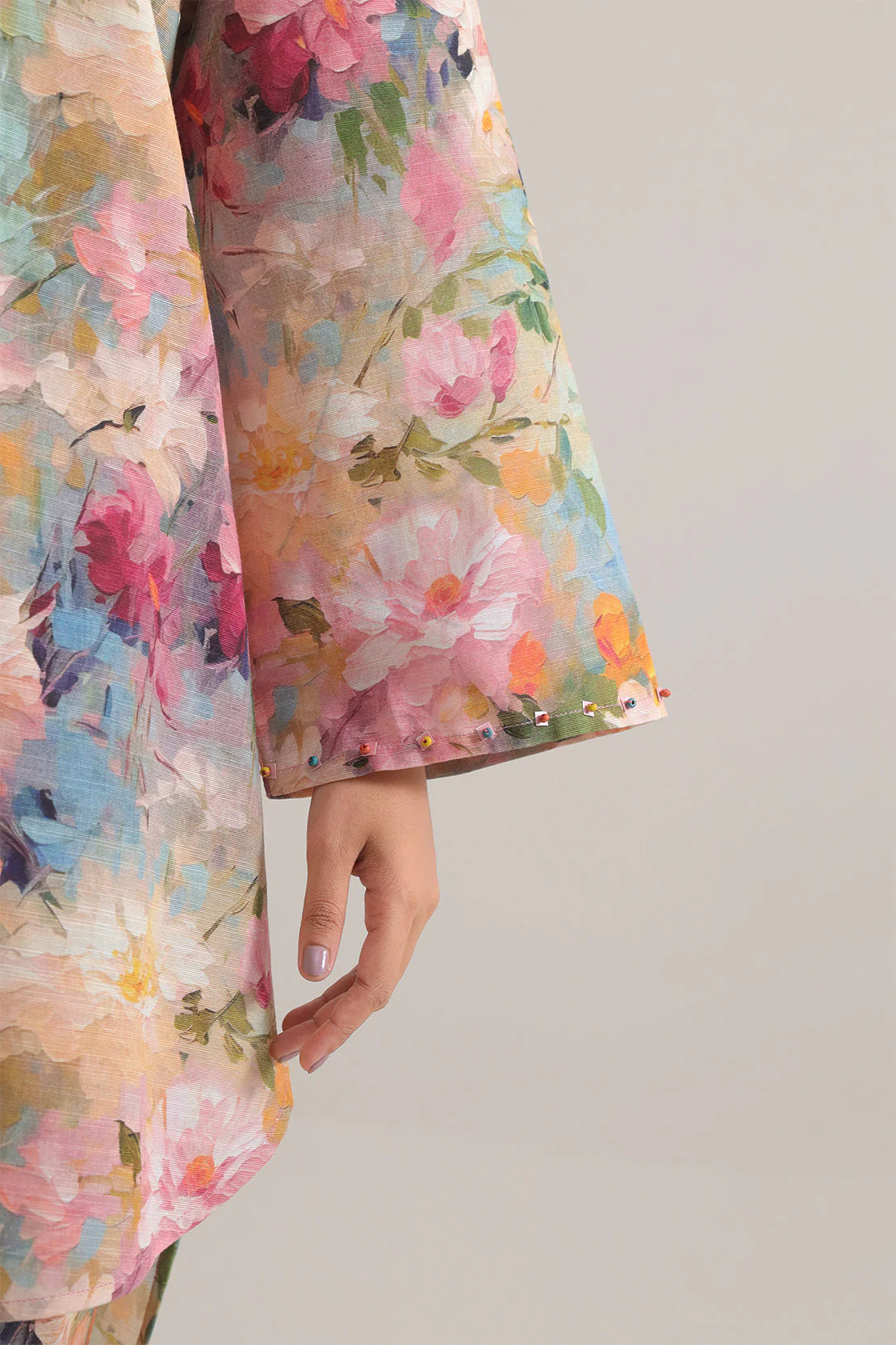 Unstitched Printed Cotton Khaddar 2 Piece (Shirt/Trouser) - Image 5