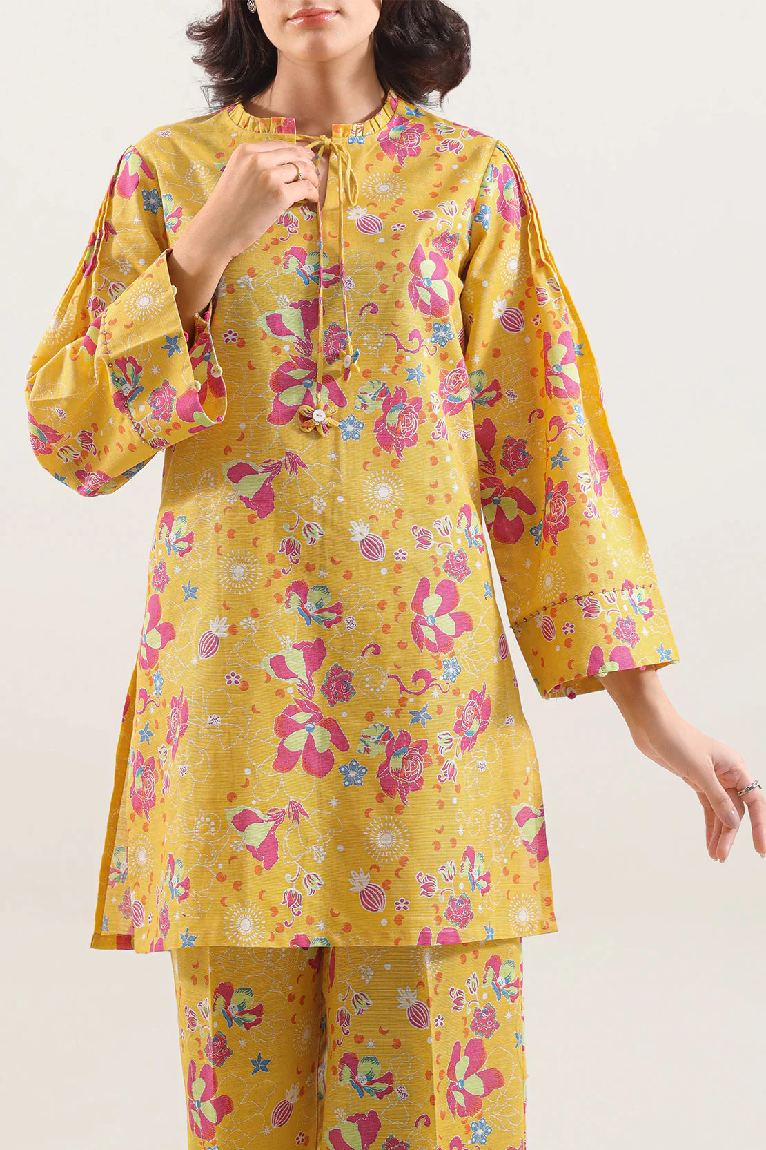 Unstitched Printed Cotton Khaddar 2 Piece (Shirt/Trouser) - Image 3