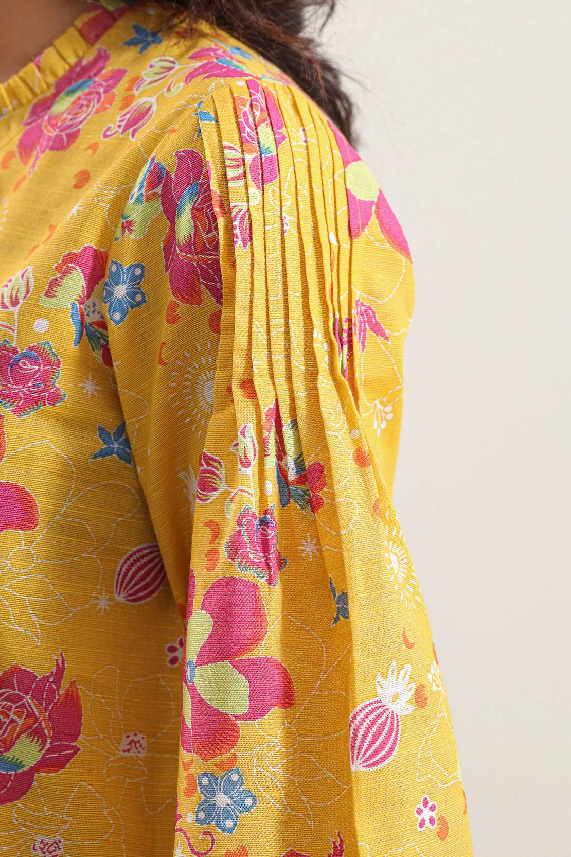 Unstitched Printed Cotton Khaddar 2 Piece (Shirt/Trouser) - Image 5
