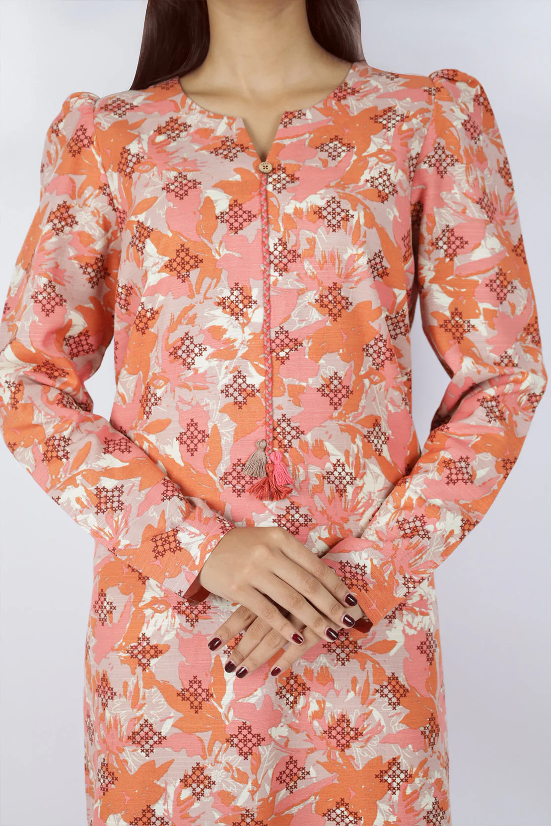 Unstitched Printed Cotton Khaddar 3 Piece - Image 4