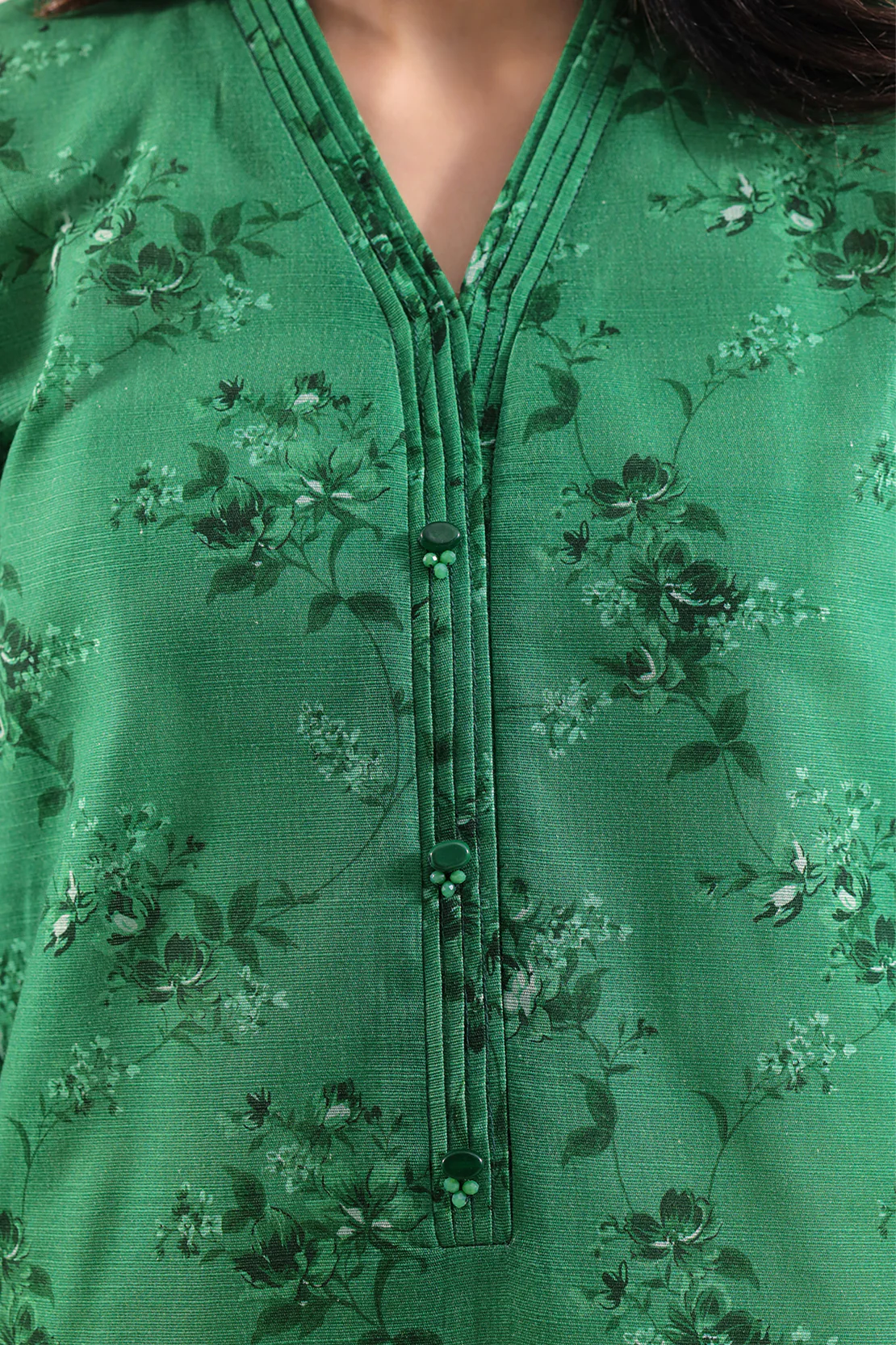 Unstitched Printed Warm Khaddar 3 Piece - Image 4