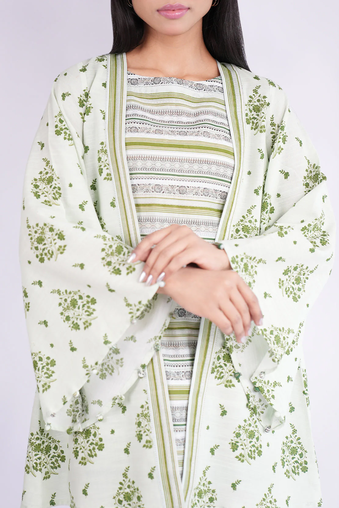 Unstitched Printed Cotton Khaddar 3 Piece - Image 2