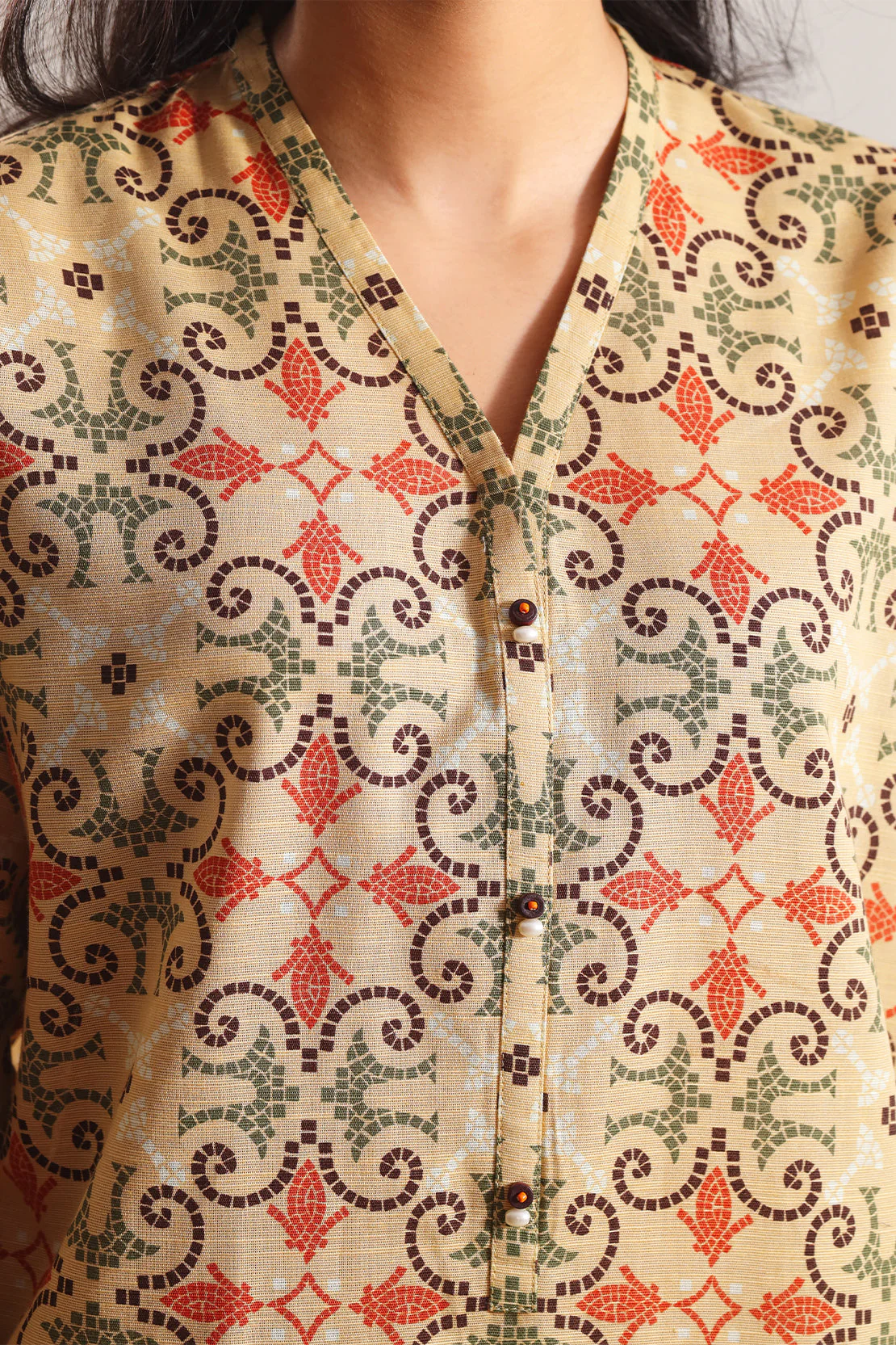 Unstitched Printed Cotton Khaddar 3 Piece - Image 3