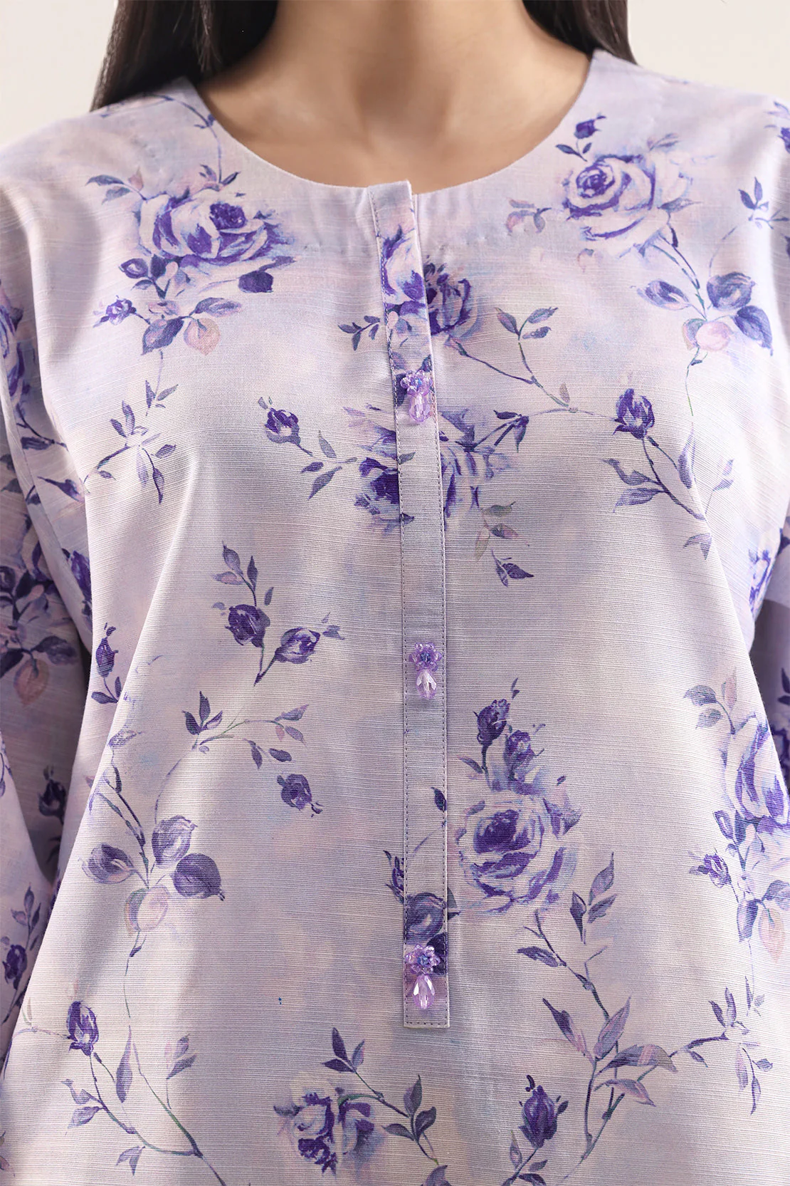 Unstitched Printed Cotton Khaddar 3 Piece - Image 3