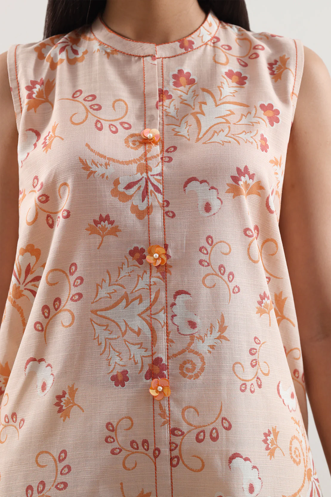 Unstitched Printed Warm Khaddar 3 Piece - Image 4