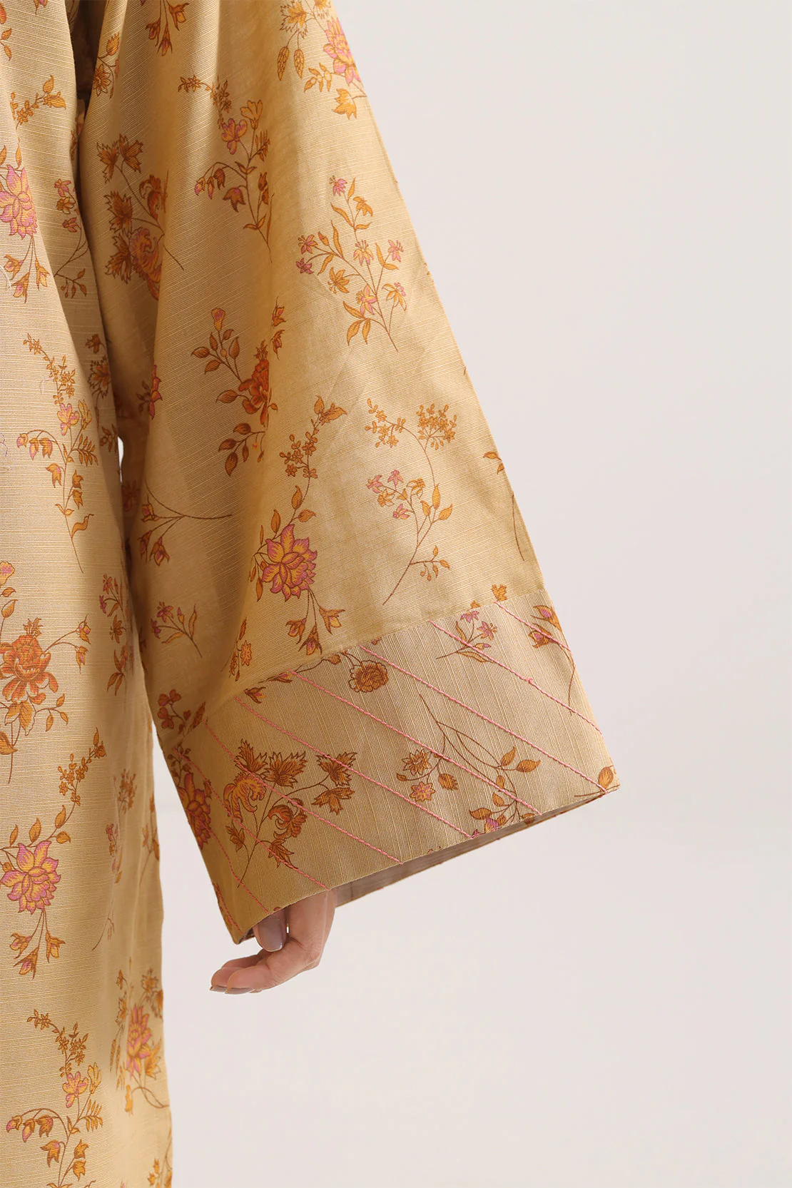 Unstitched Printed Warm Khaddar 3 Piece - Image 5