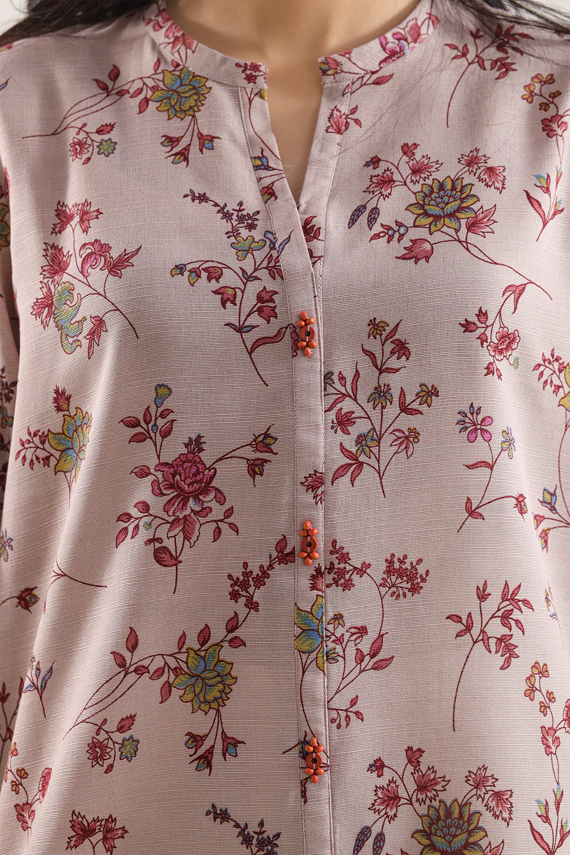 Unstitched Printed Warm Khaddar 3 Piece - Image 4