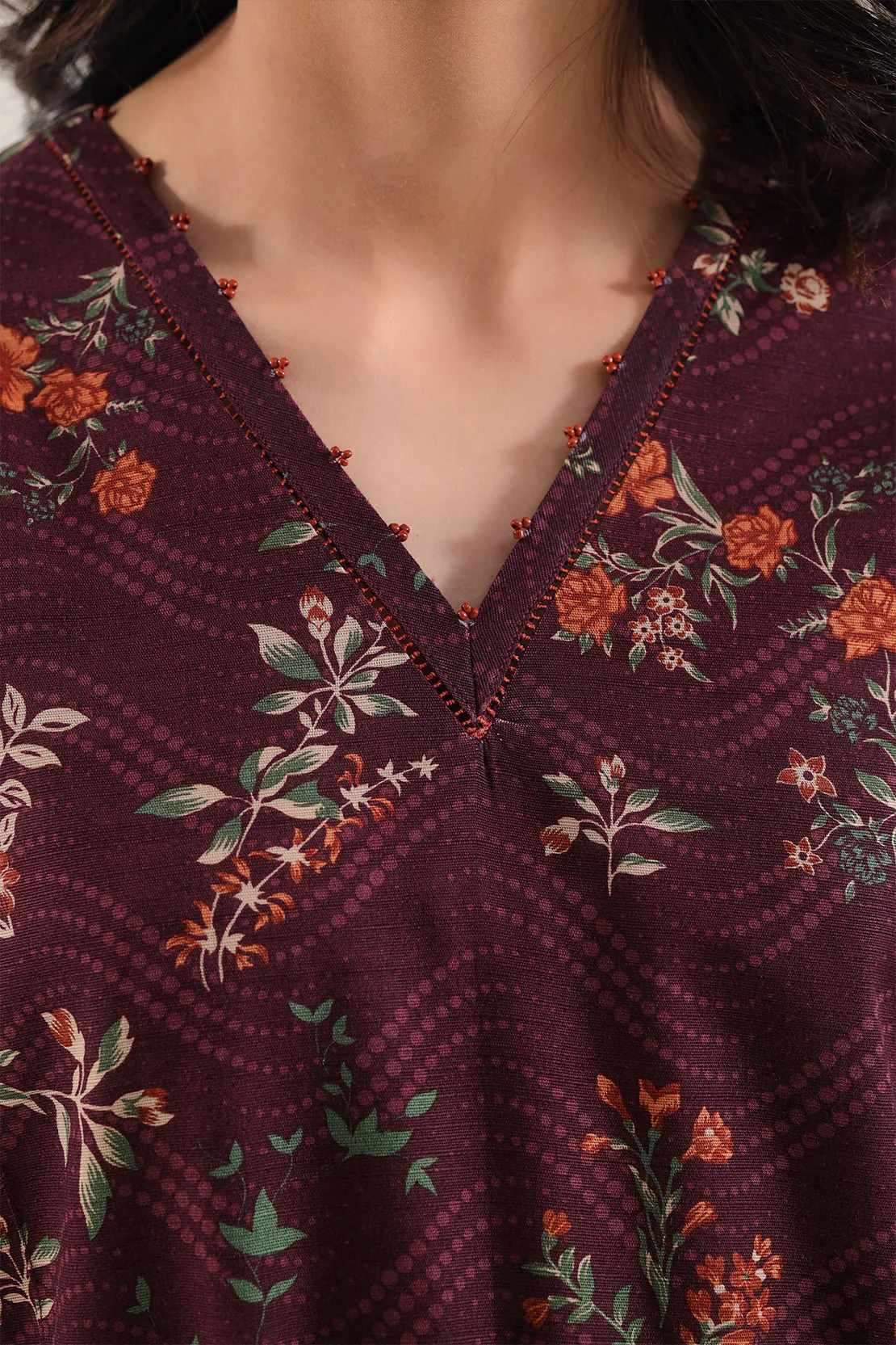 Unstitched Printed Warm Khaddar 3 Piece - Image 3