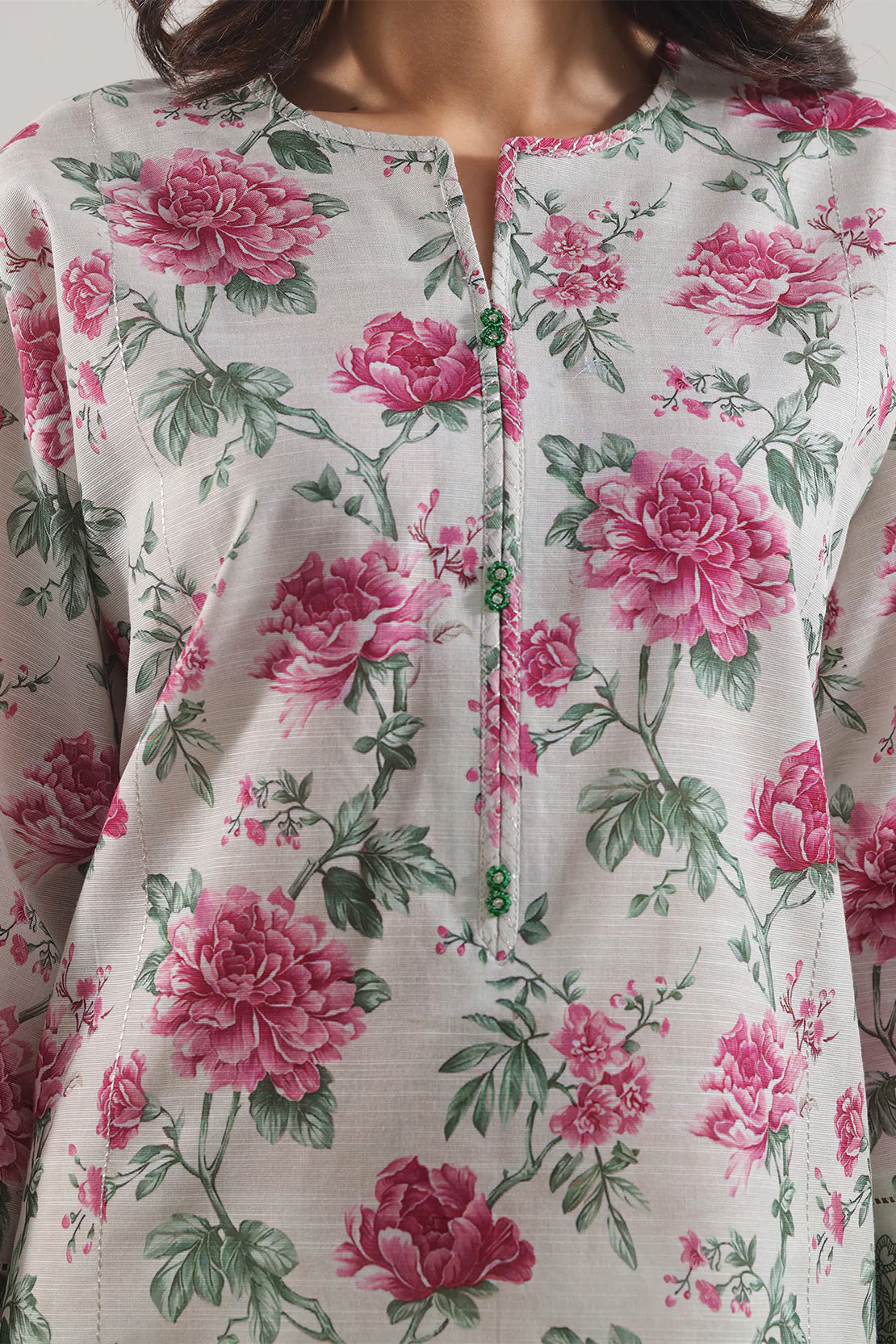 Unstitched Printed Cotton Khaddar 3 Piece - Image 3