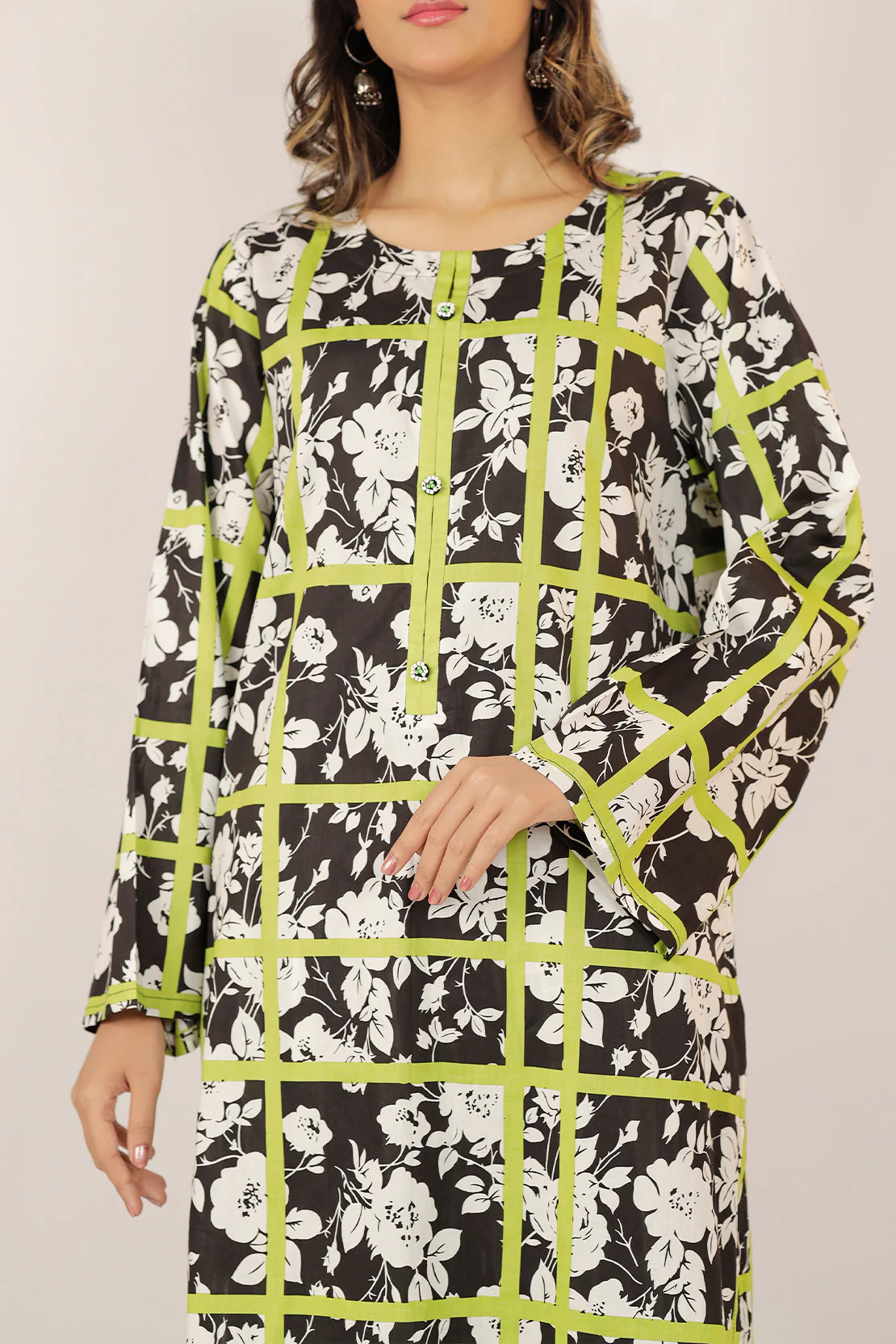 Unstitched Printed Cotton Viscose 2 Piece (Shirt/Trouser) - Image 5