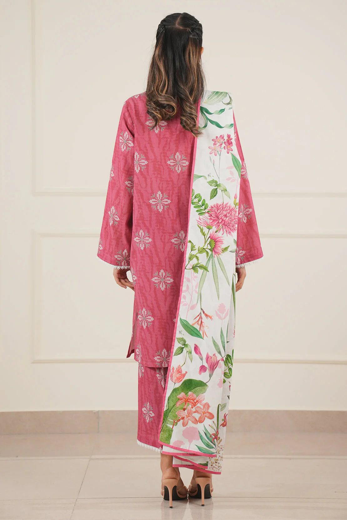 Unstitched Printed Cotton Viscose 2 Piece (Shirt/Trouser) - Image 3