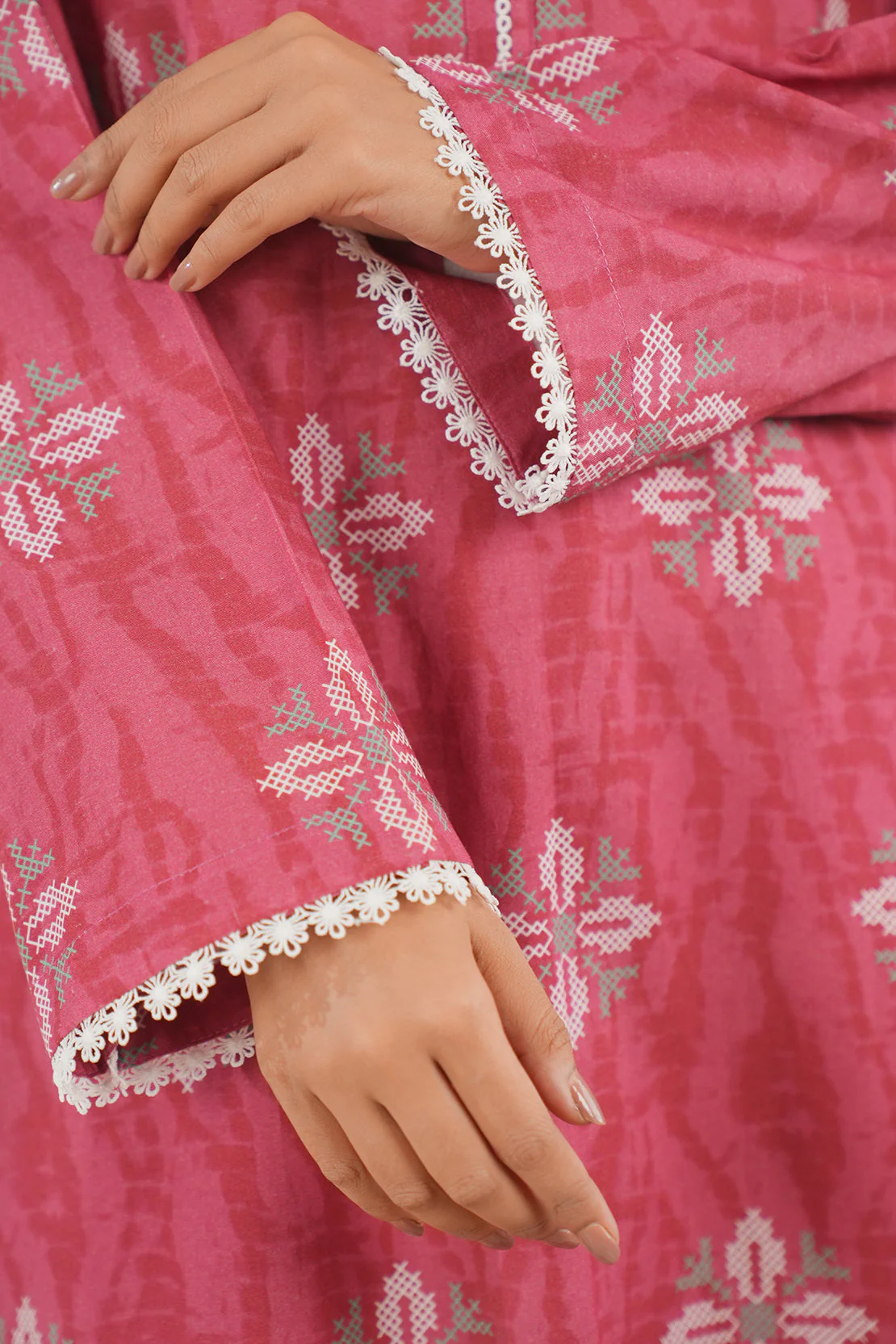 Unstitched Printed Cotton Viscose 2 Piece (Shirt/Trouser) - Image 7