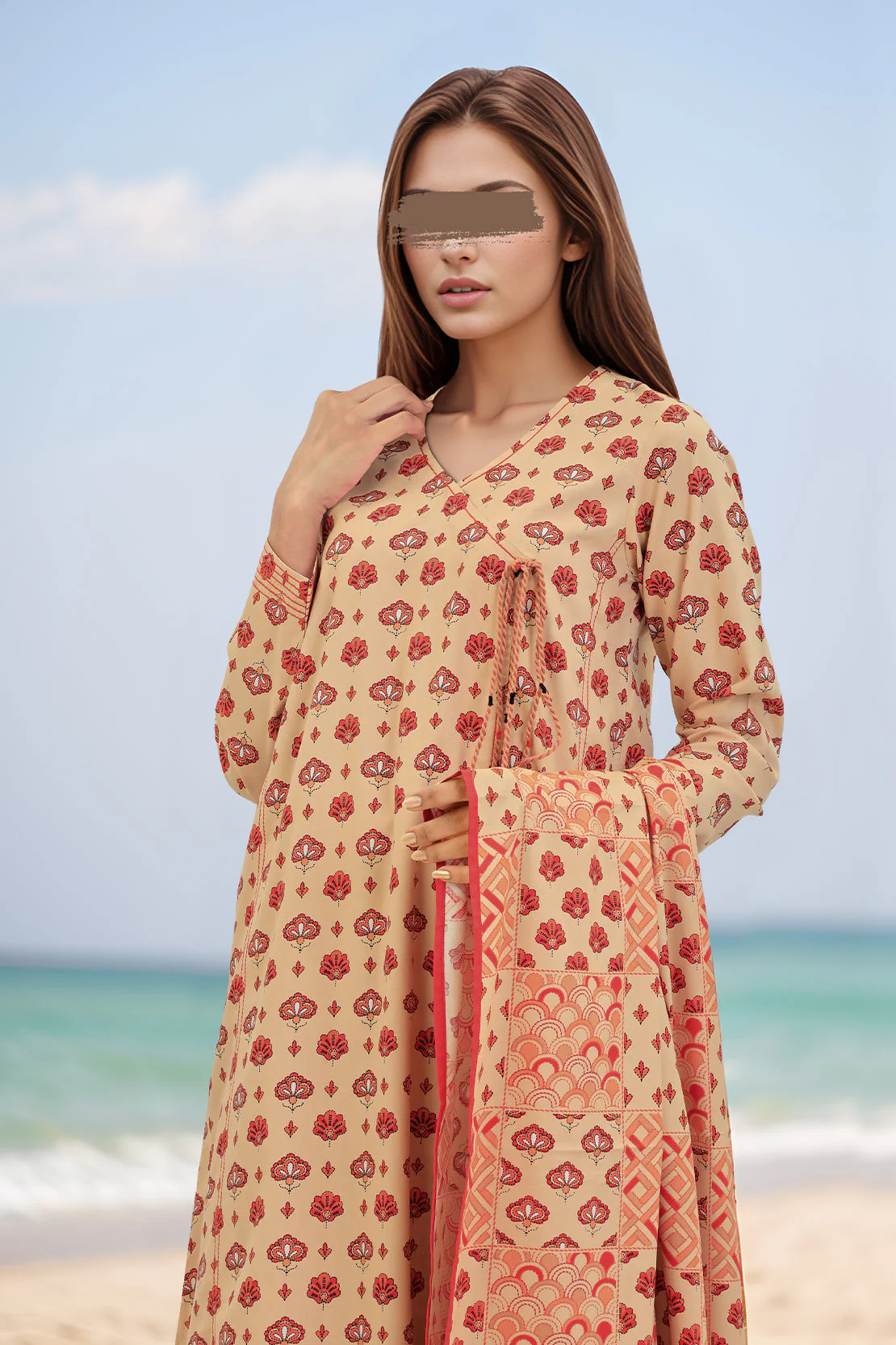 Unstitched Printed Cotton Viscose 3 Piece - Image 3