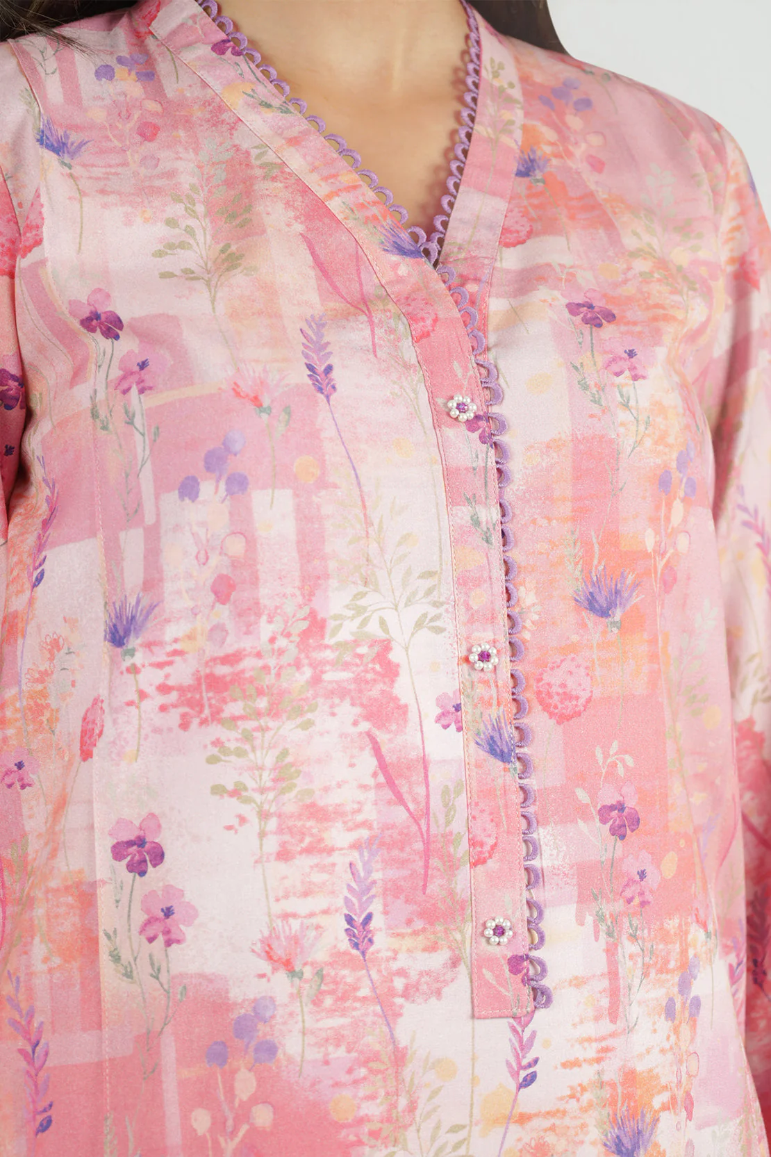 Unstitched Printed Cotton Viscose 3 Piece - Image 4