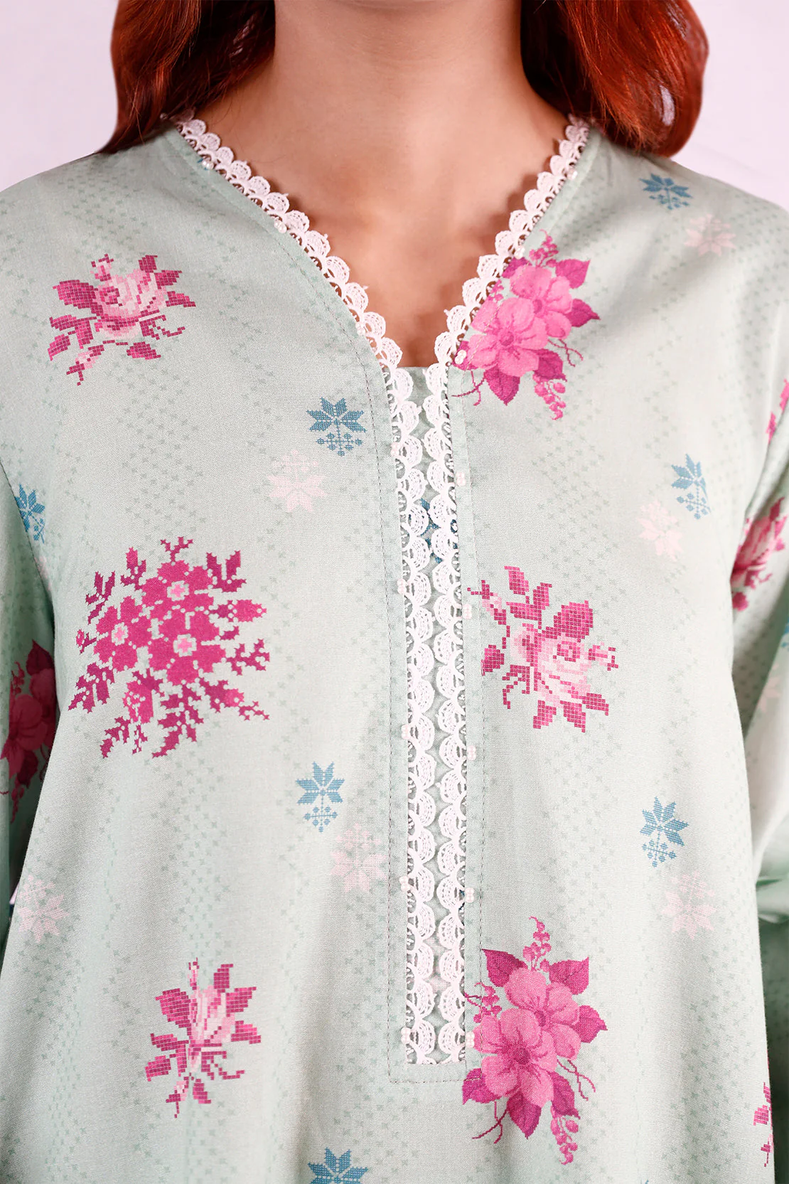 Unstitched Printed Cotton Viscose 3 Piece - Image 5