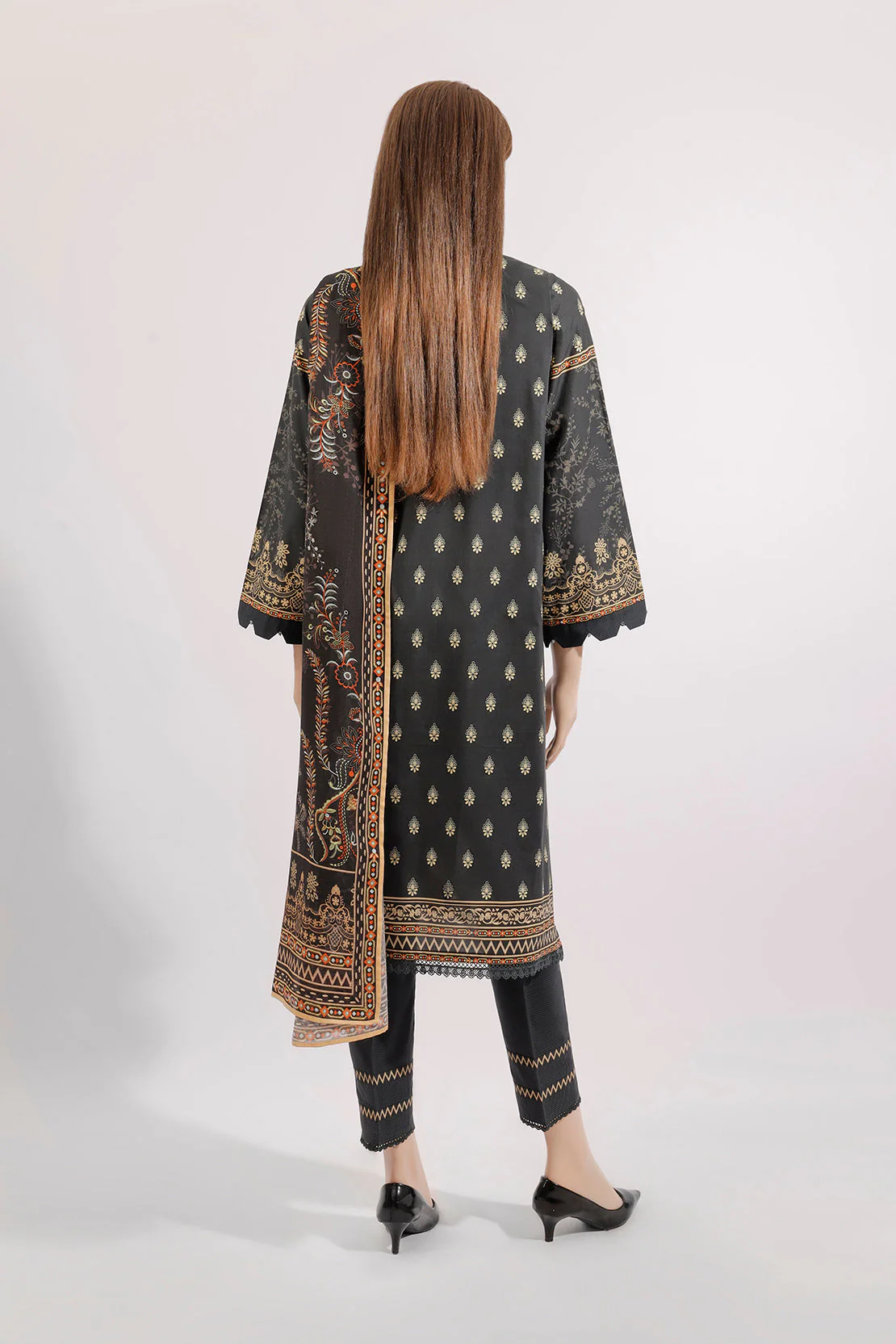 Unstitched Printed Embroidered Lawn 2 Piece (Shirt/Trouser) - Image 2