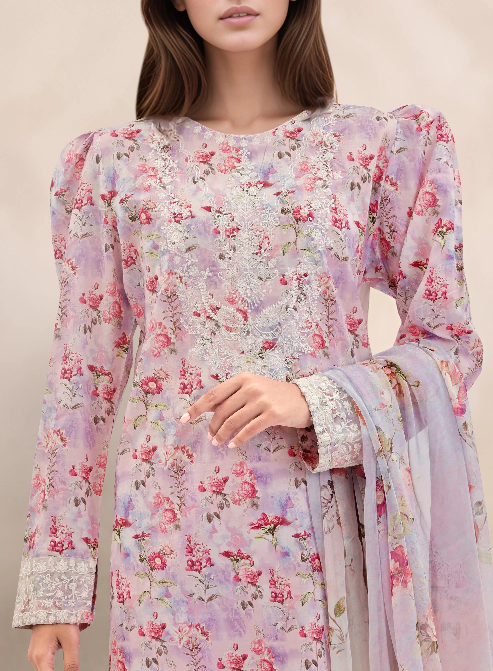 Printed Embroidered Lawn Stitched 3 Piece