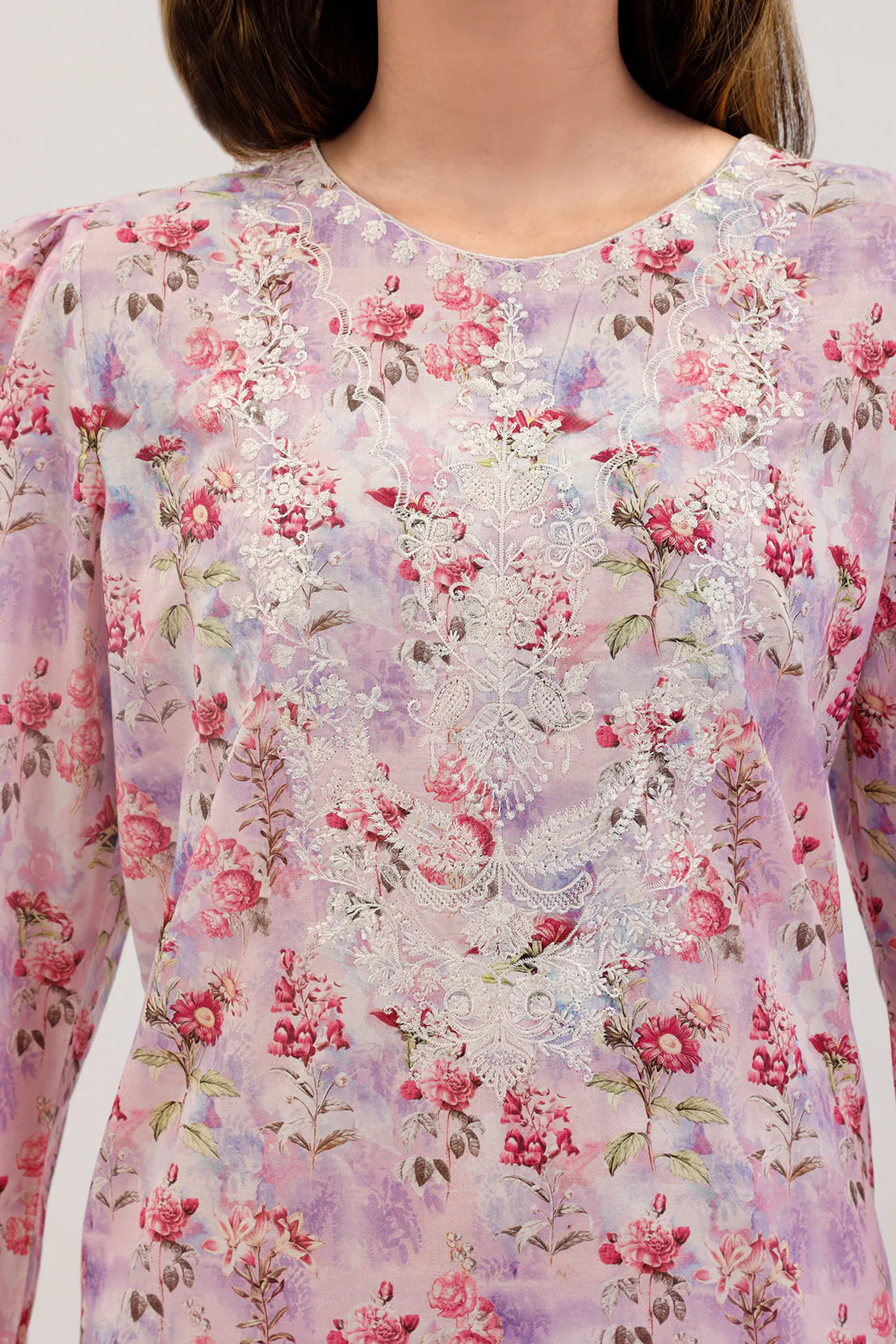 Printed Embroidered Lawn Stitched 3 Piece - Image 4