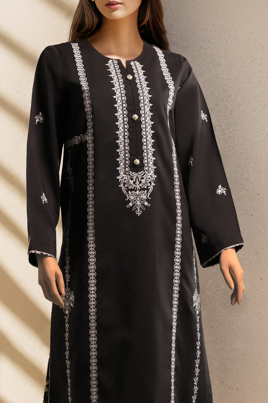 Unstitched Printed Embroidered Cotton Filament 2 Piece (Shirt/Trouser)