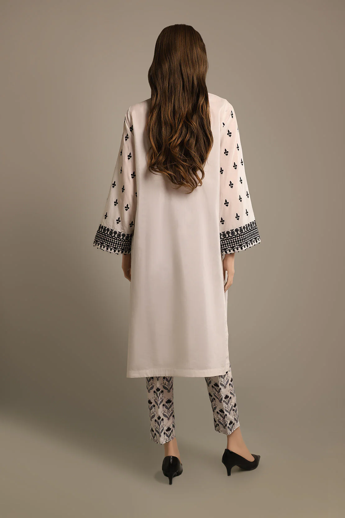 Unstitched Printed Embroidered Cotton Filament 2 Piece (Shirt/Trouser) - Image 2