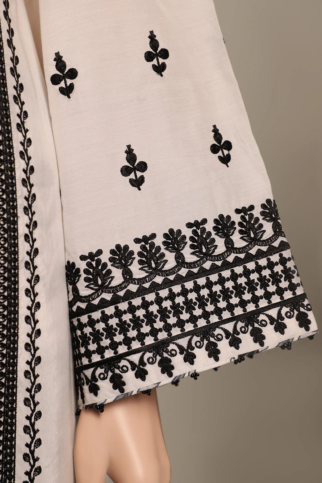 Unstitched Printed Embroidered Cotton Filament 2 Piece (Shirt/Trouser) - Image 4