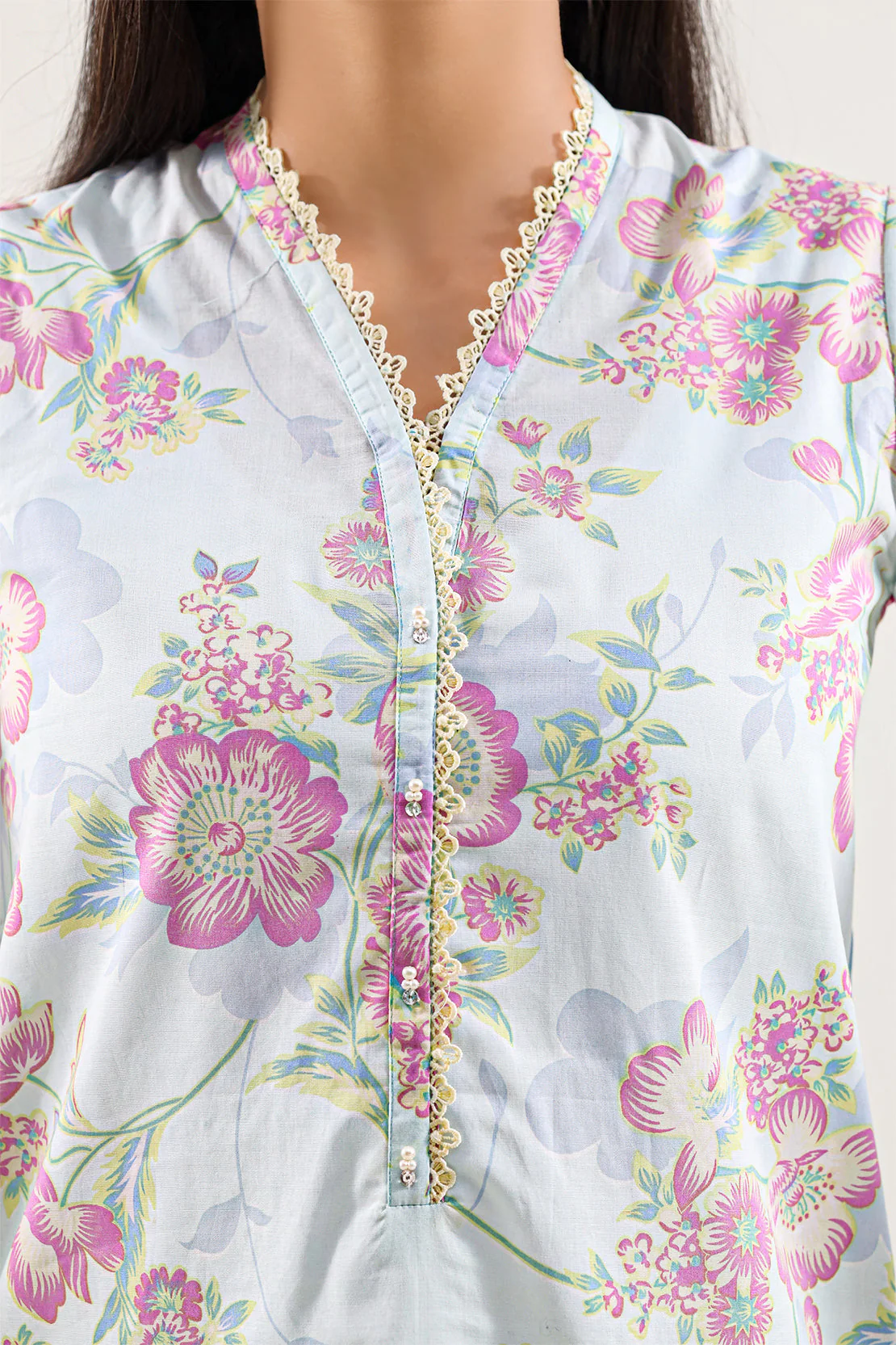 Unstitched Printed Embroidered Lawn 2 Piece (Shirt/Dupatta) - Image 3