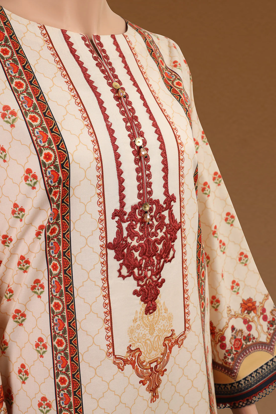 Unstitched Printed Embroidered Lawn 2 Piece (Shirt/Trouser) - Image 2